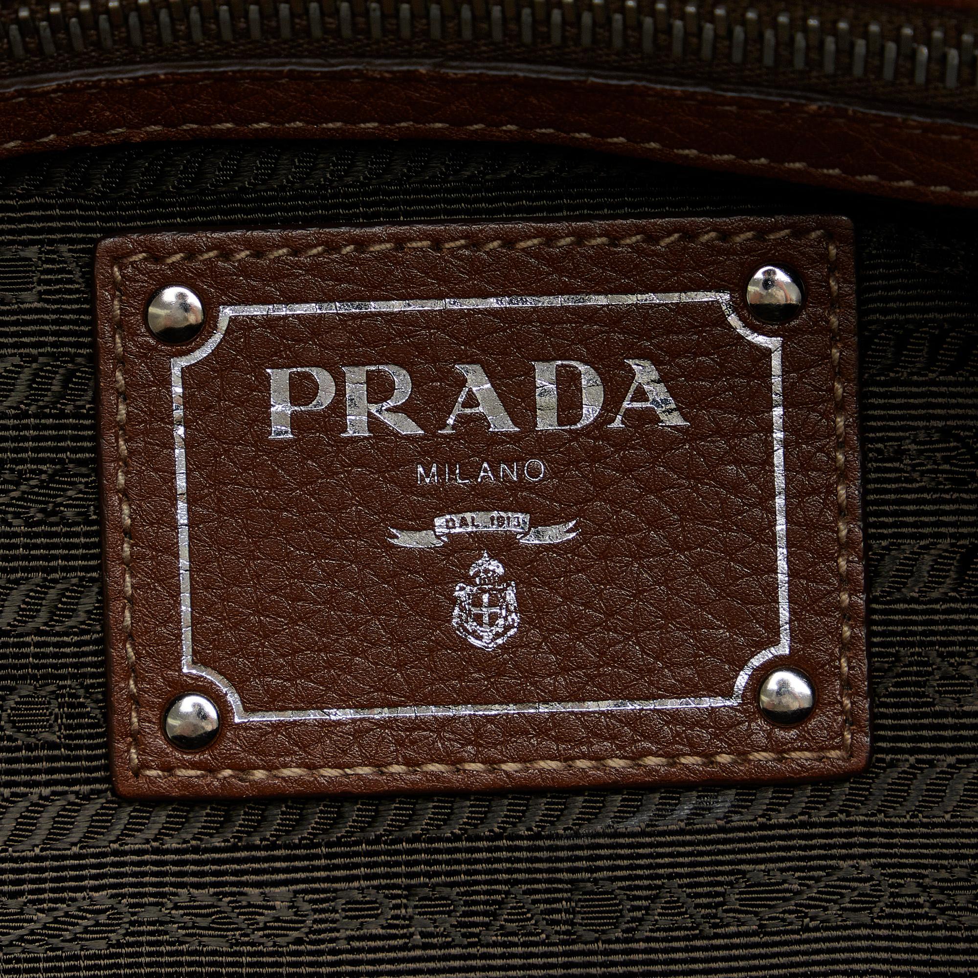 Prada Embossed Logo Bowler Bag (SHG-lc8nlr)