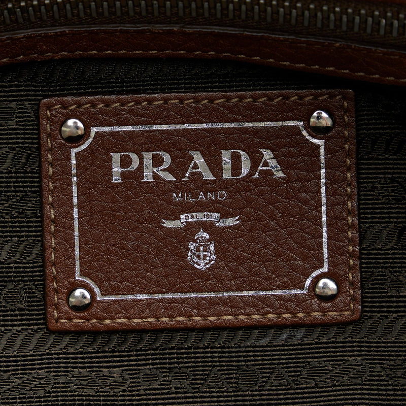 Prada Embossed Logo Bowler Bag SHG lc8nlr LuxeDH