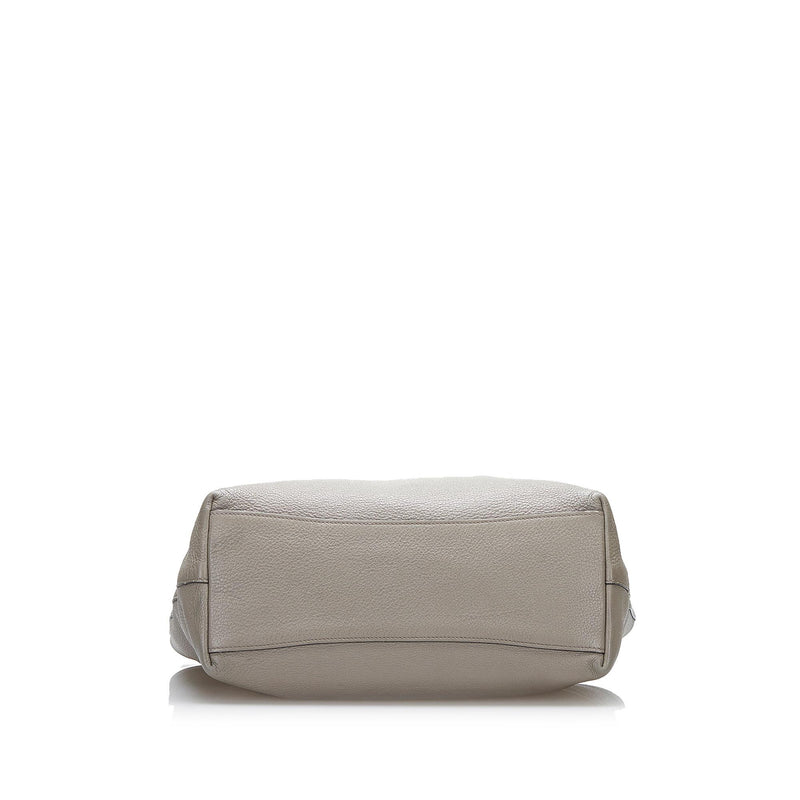 Prada Embossed Logo Leather Tote (SHGwrixDz) LuxeDH