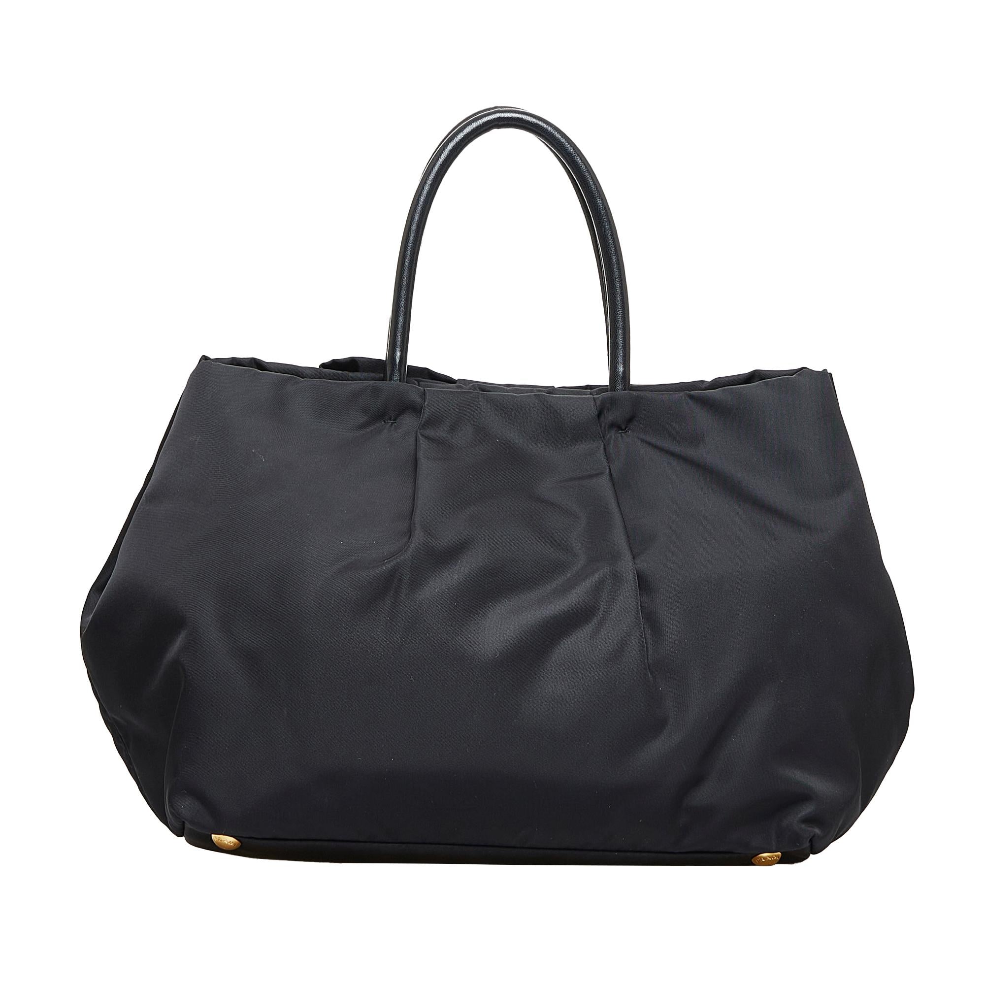 Prada Fiocco Bow Tessuto Handbag (SHG-GjTq6D)