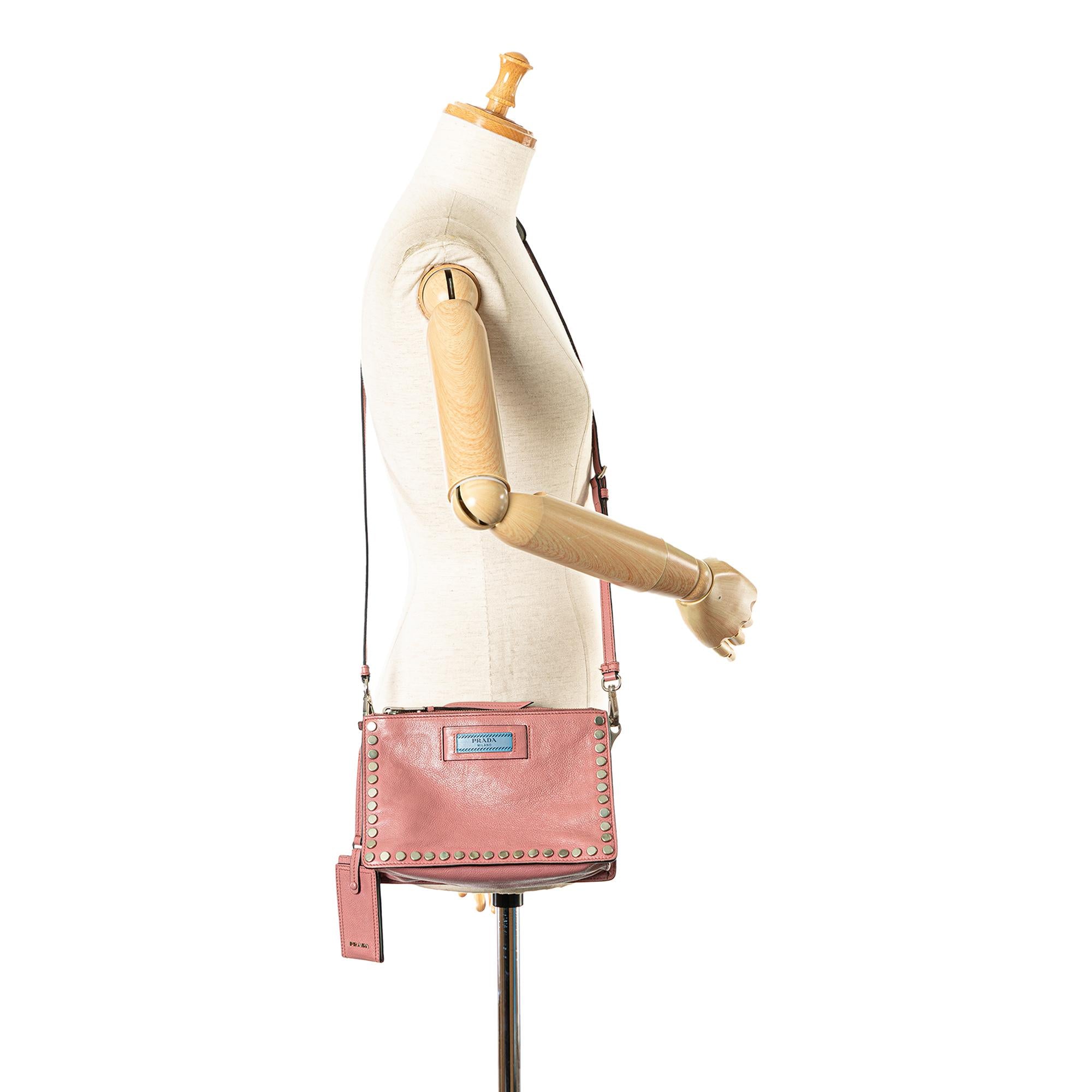 Prada Glace Calf Etiquette Crossbody (SHG-TJ7X7S)