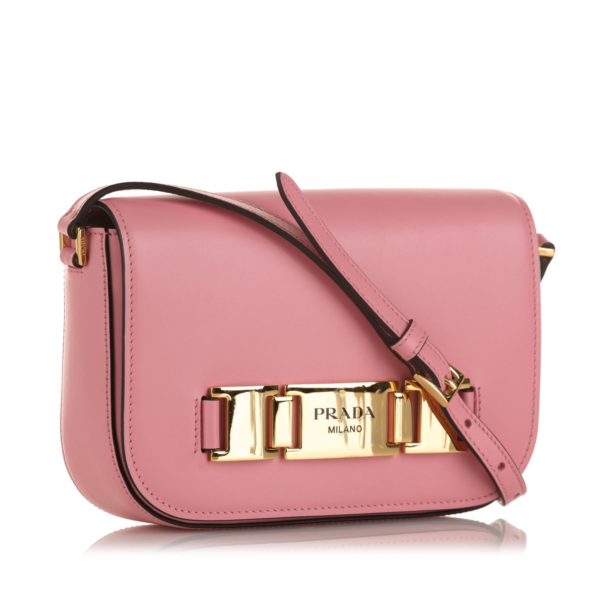 Prada Glace Calf Etiquette Crossbody