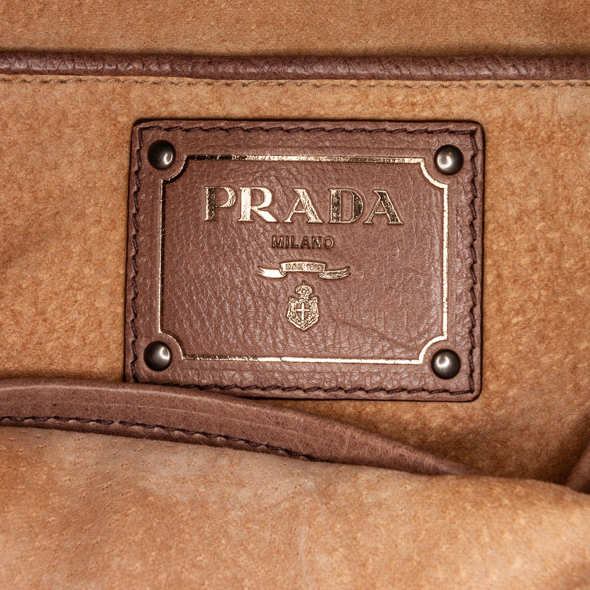 Prada Glace Calf Ombre Leather Satchel (SHG-MasJx8)