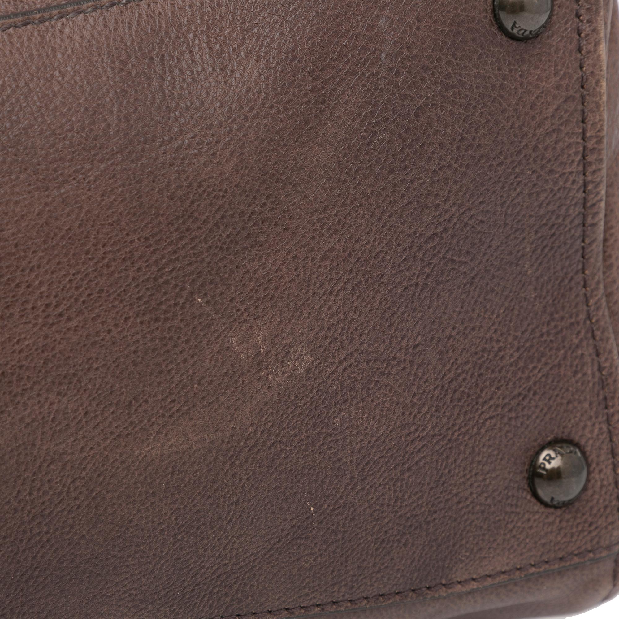 Prada Glace Calf Ombre Leather Satchel (SHG-MasJx8)