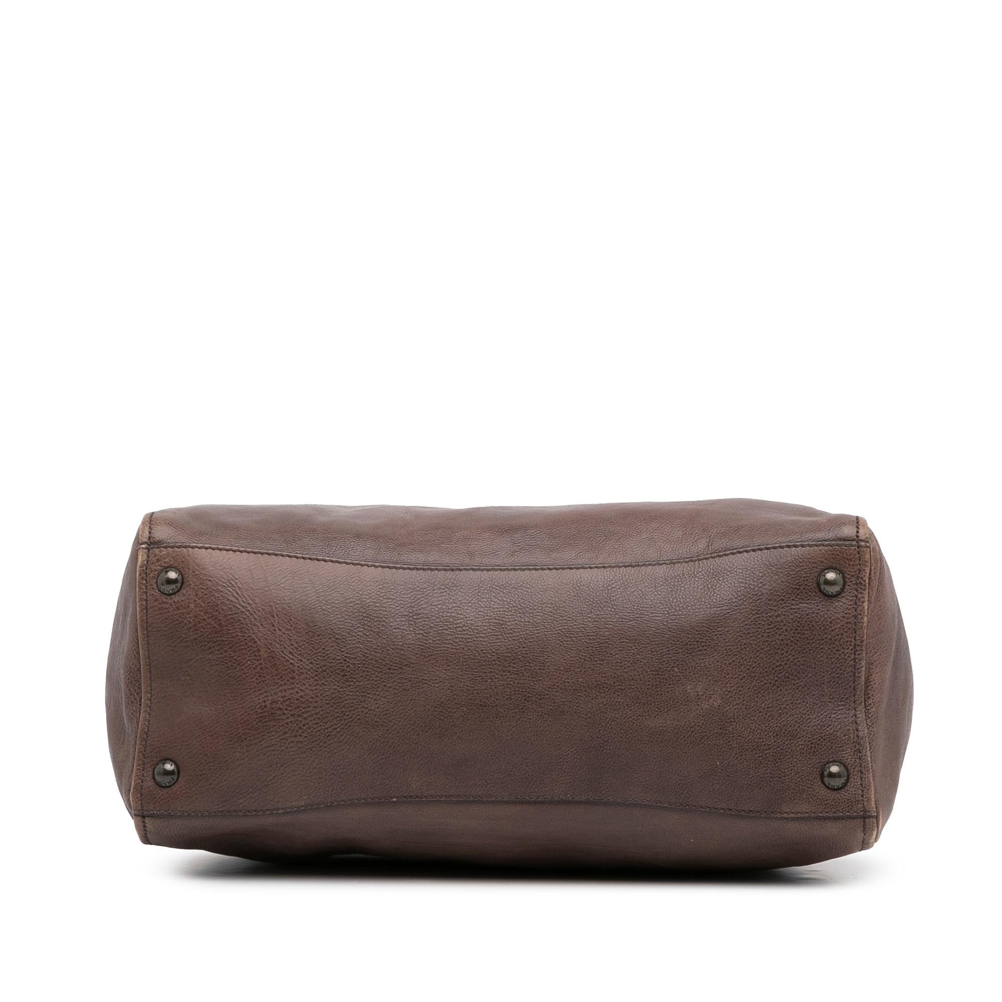Prada Glace Calf Ombre Leather Satchel (SHG-MasJx8)