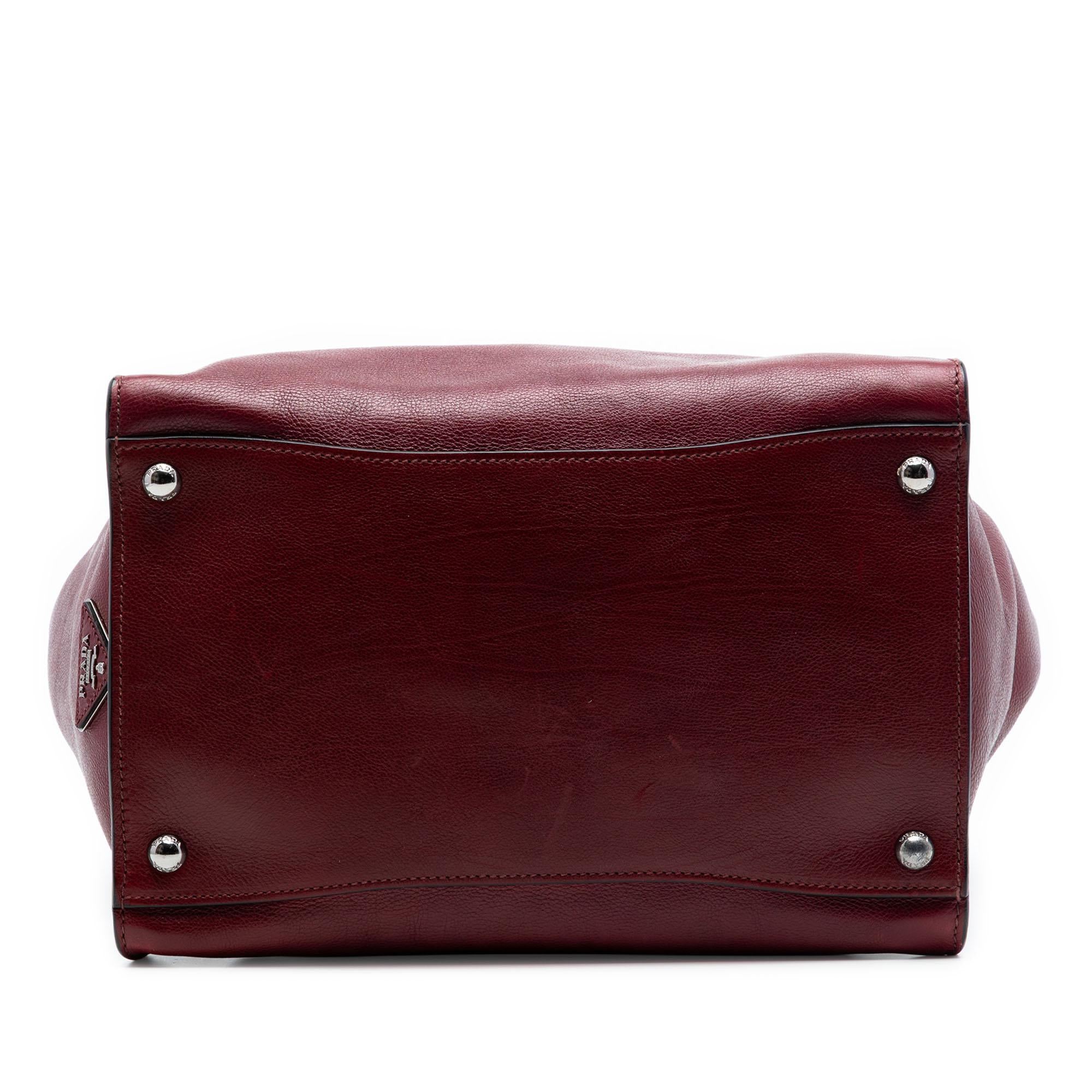 Prada Glace Calf Sound Lock Satchel