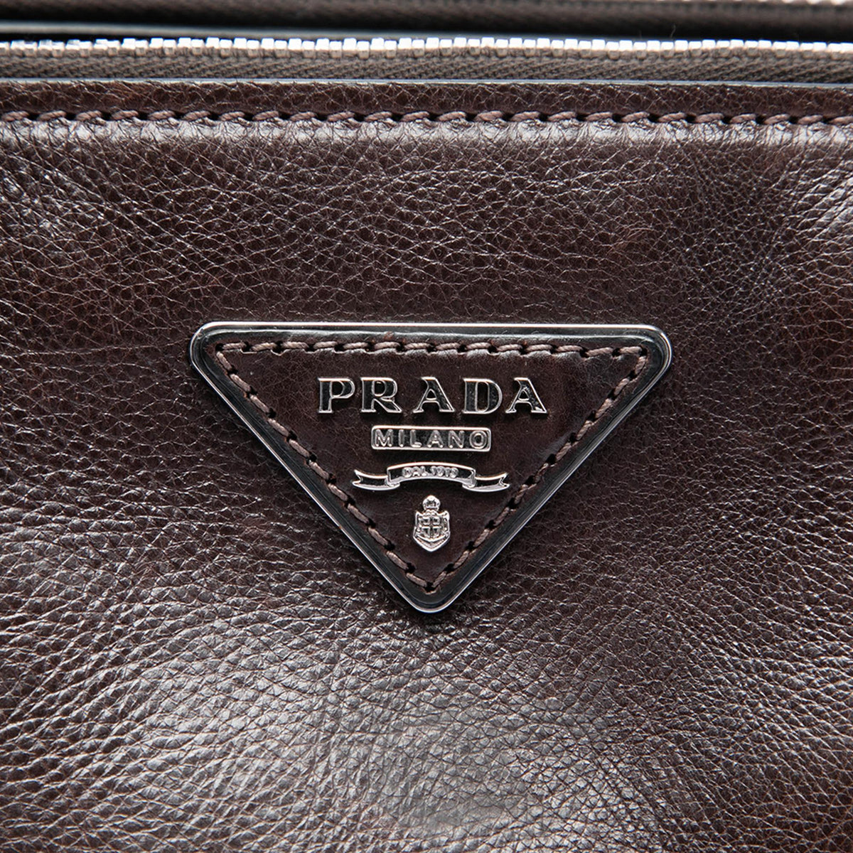 Prada Glace Calf Twin Pocket Double Handle Satchel