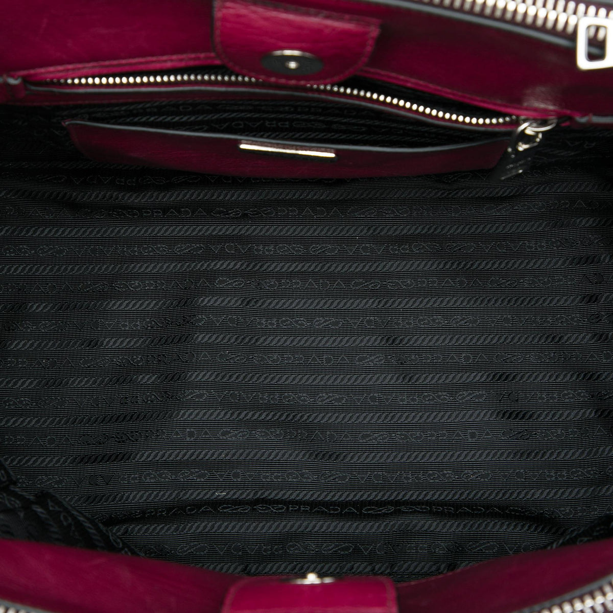 Prada Glace Calf Twin Pocket Double Handle Satchel