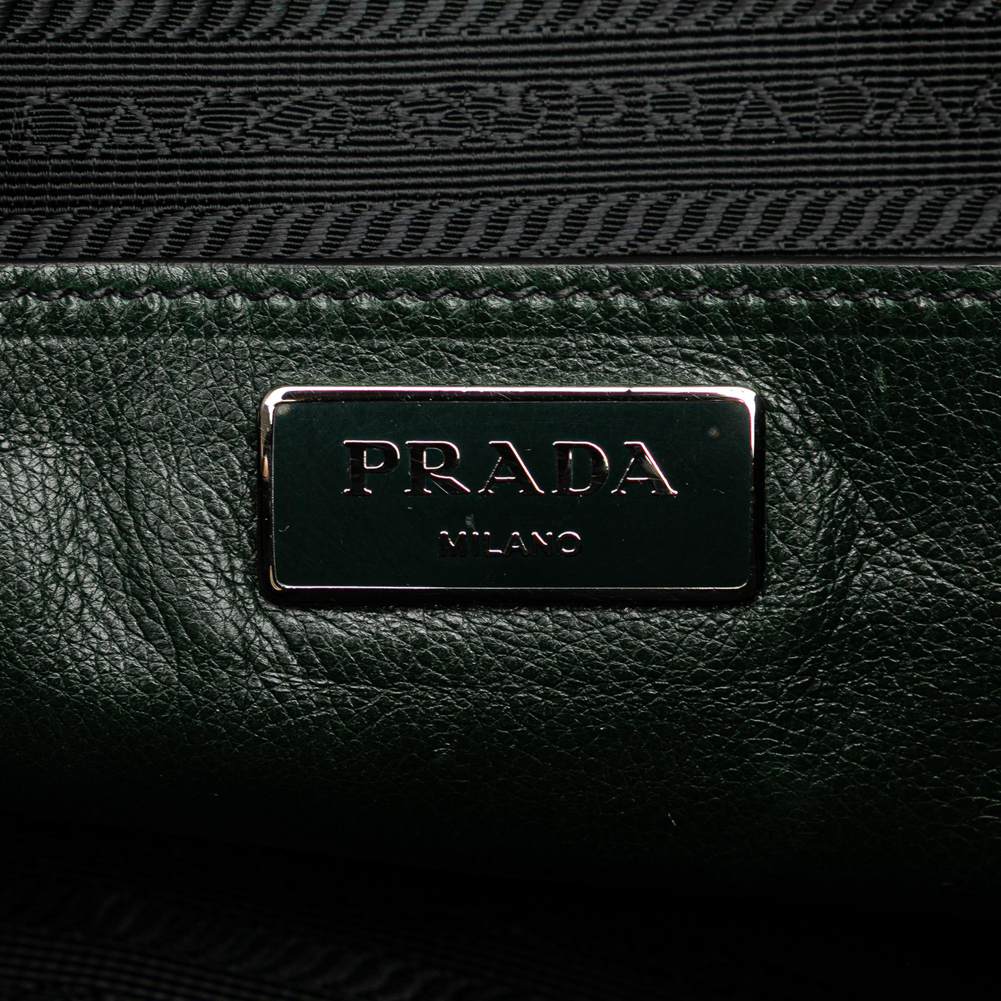 Prada Glace Calf Twin Pocket Satchel