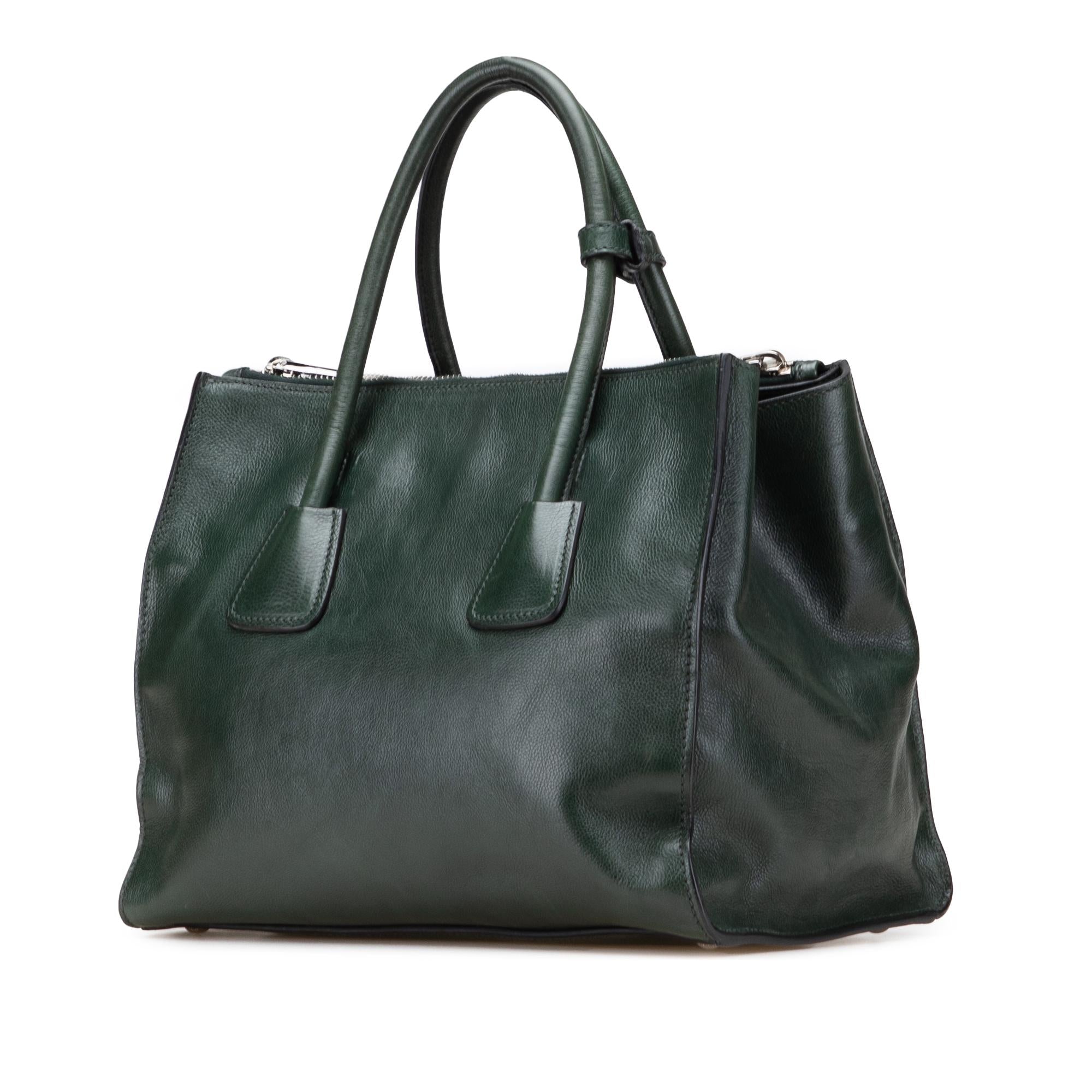 Prada Glace Calf Twin Pocket Satchel