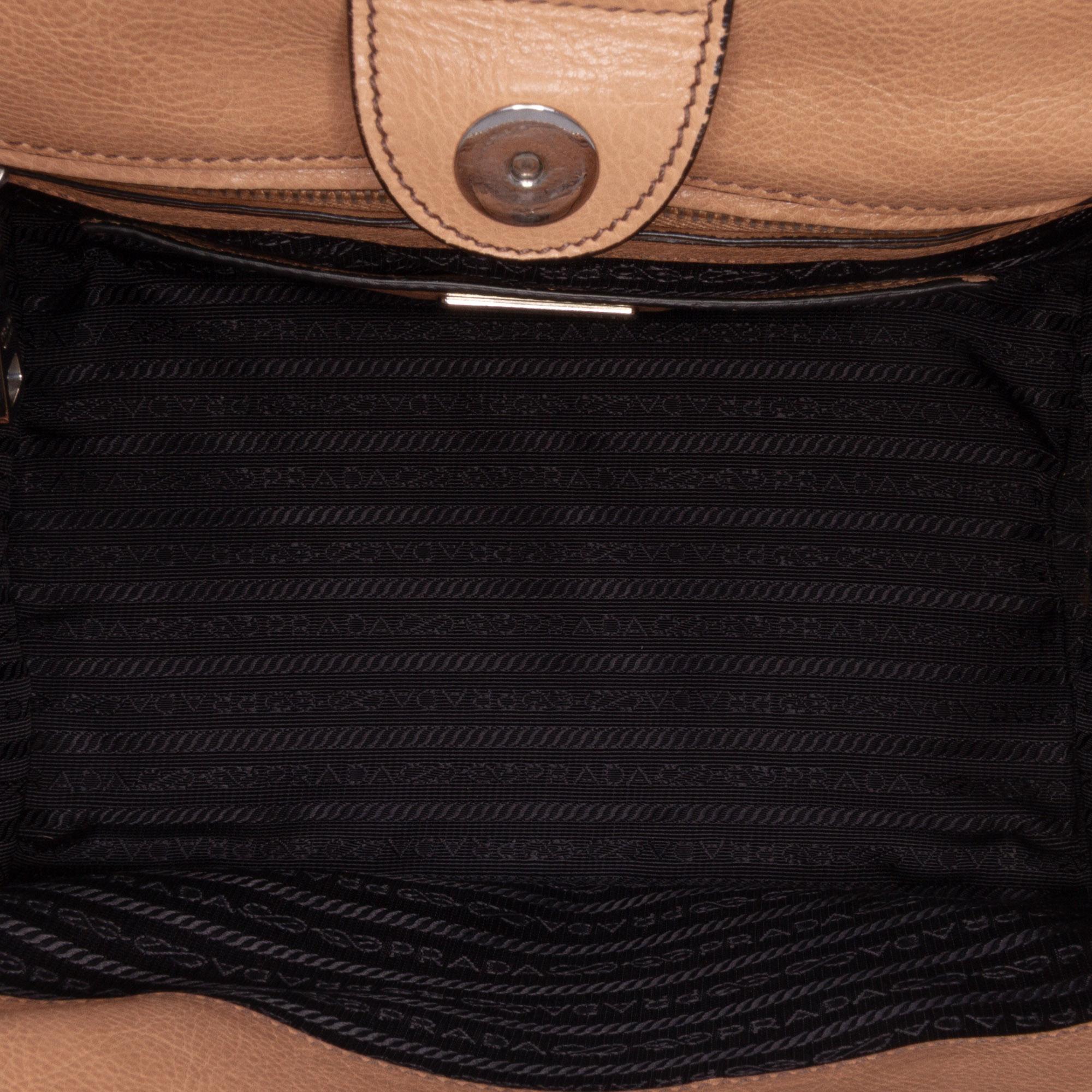 Prada Glace Calf Twin Pocket Satchel