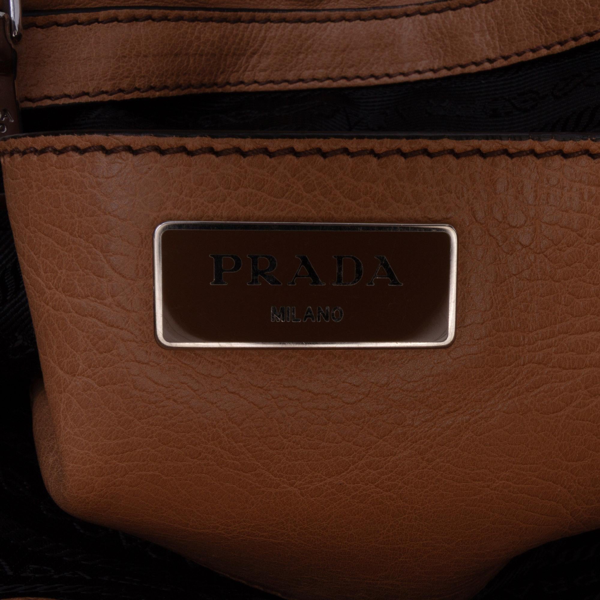 Prada Glace Calf Twin Pocket Satchel