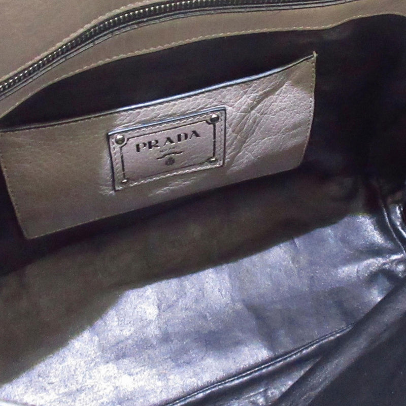 Prada Glace Calf Zippers Tote Bag (SHG-36563)