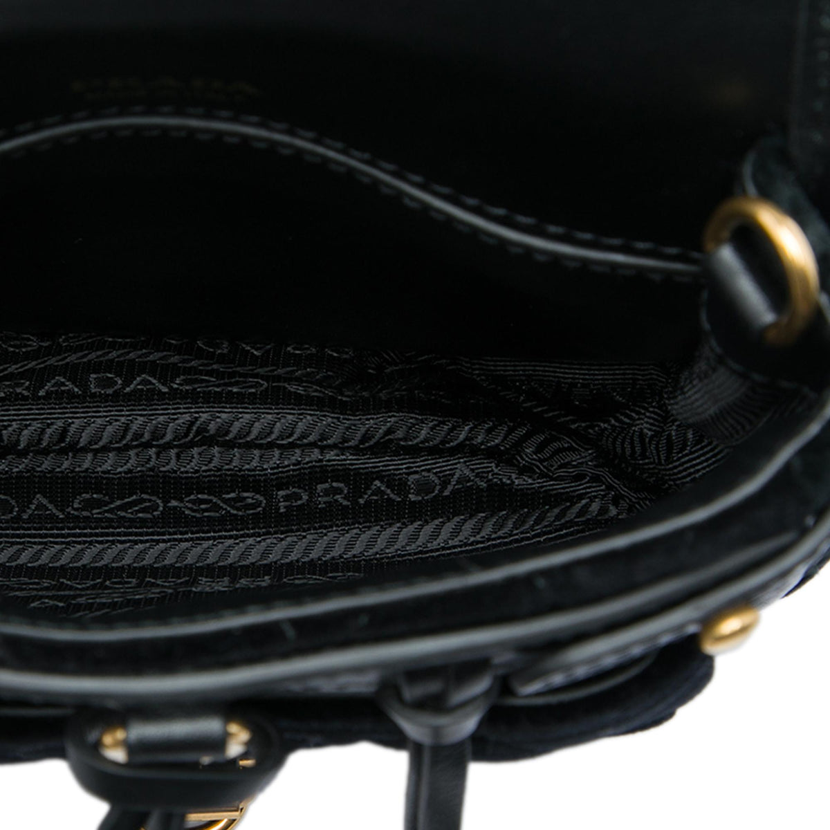 Prada Impuntu Embroidered Velluto Corsaire Convertible Belt Bag