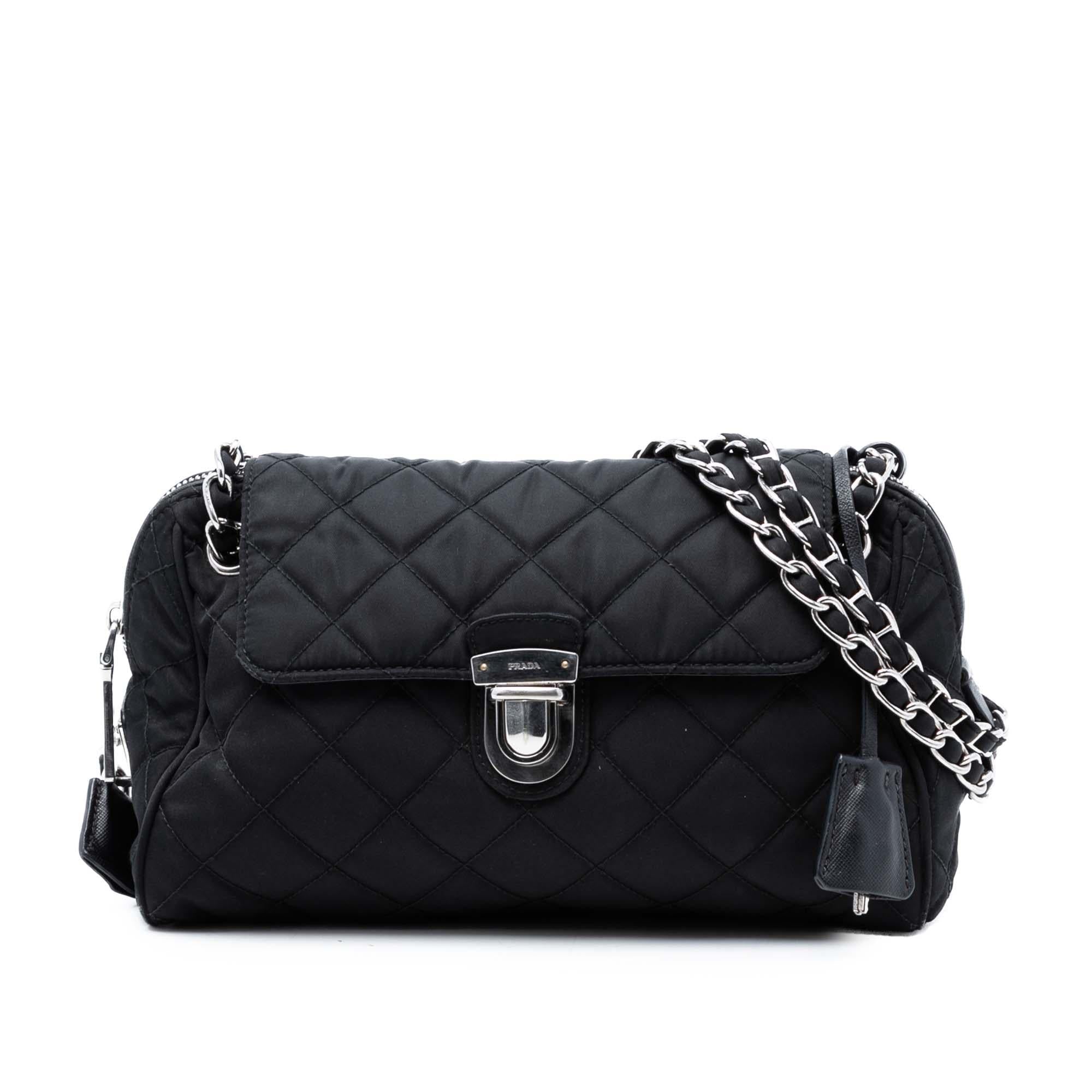 Prada Impuntu Tessuto Chain Flap Crossbody