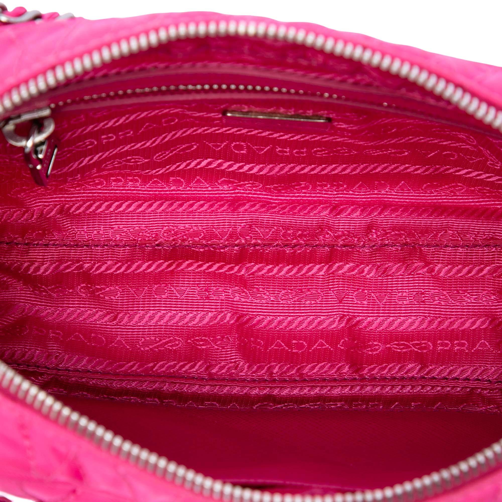 Prada Impuntu Tessuto Chain Satchel