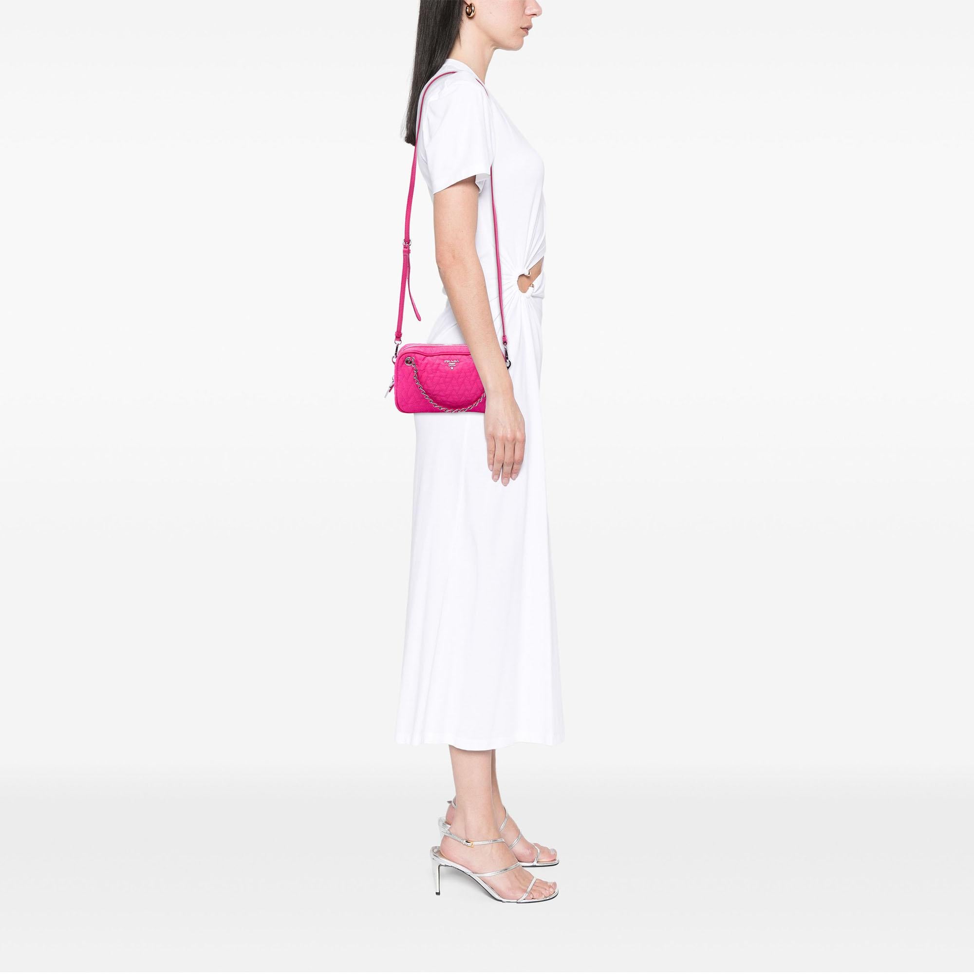 Prada Impuntu Tessuto Chain Satchel