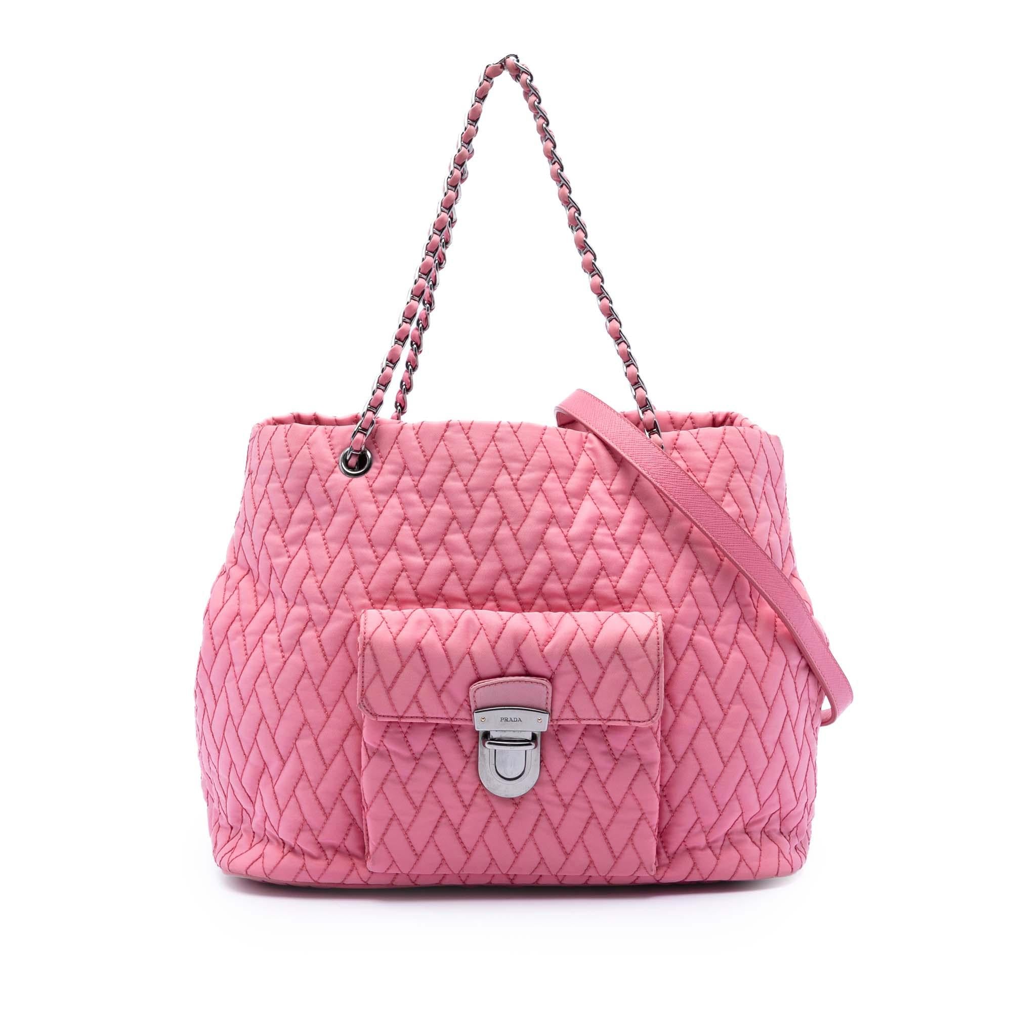 Prada Impuntu Tessuto Chain Tote