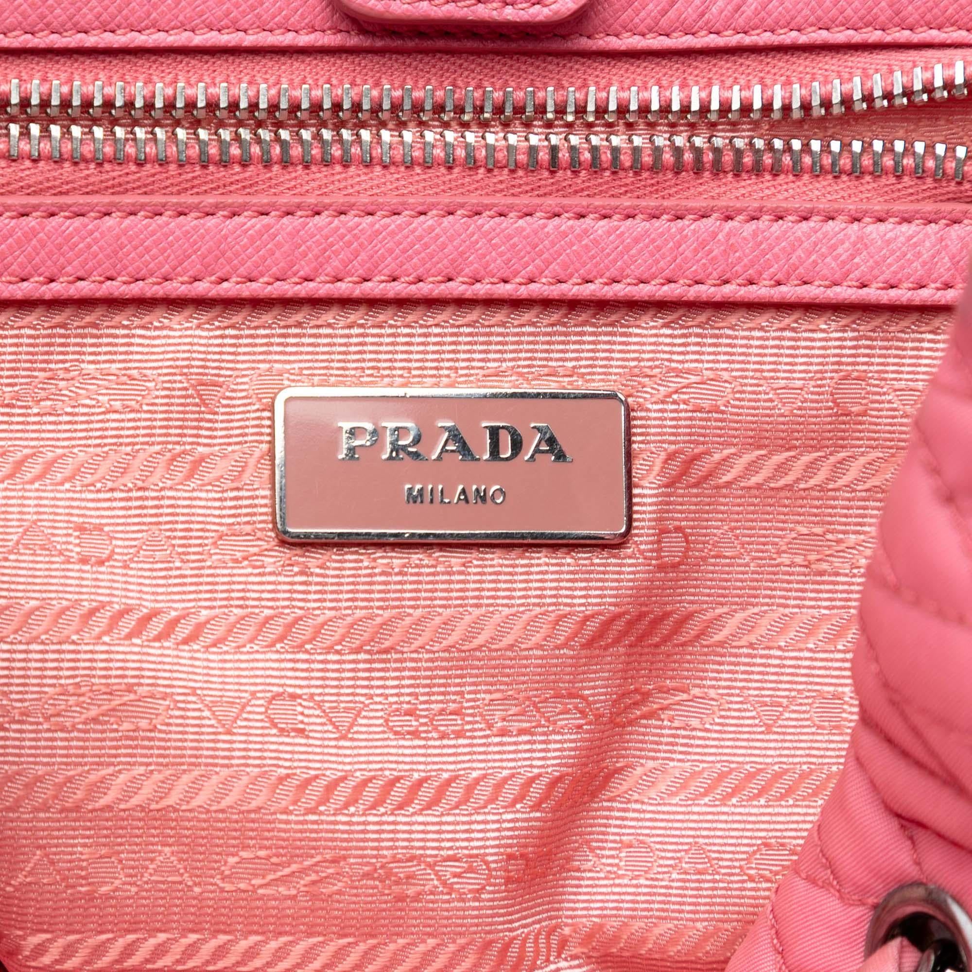Prada Impuntu Tessuto Chain Tote
