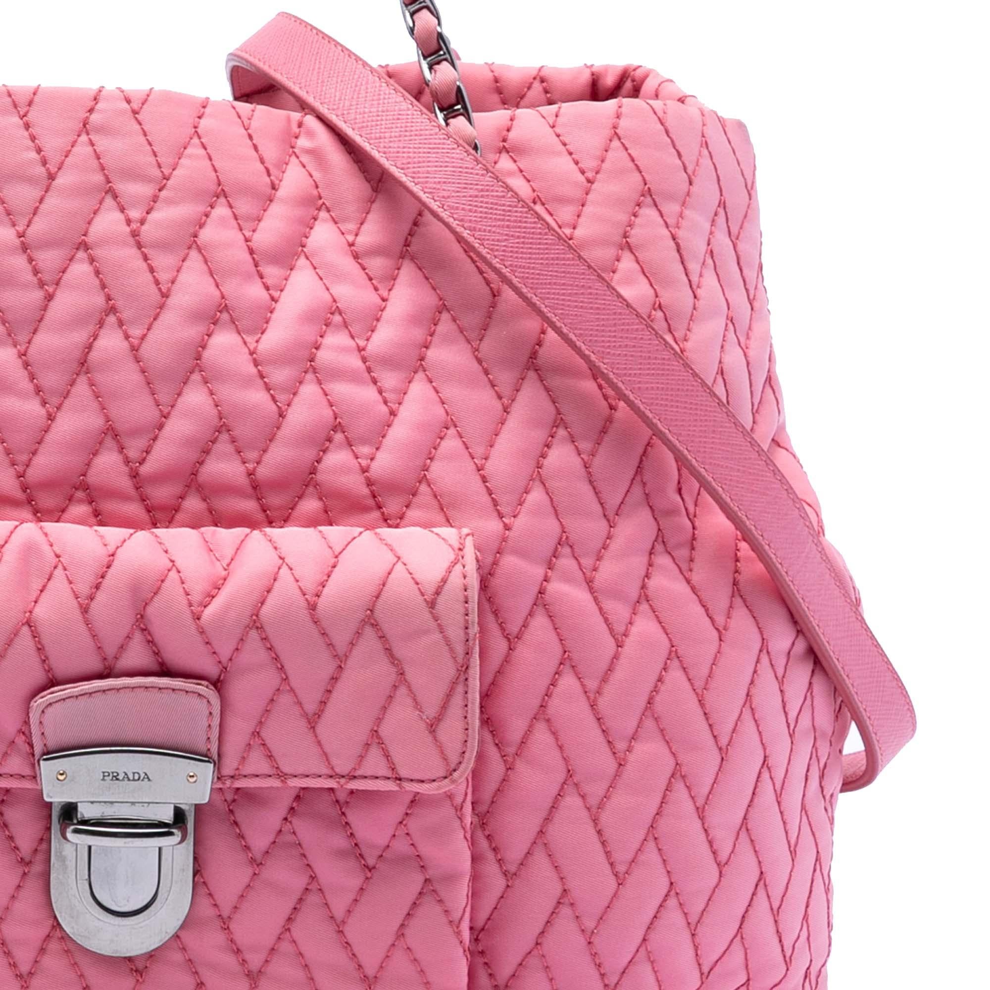 Prada Impuntu Tessuto Chain Tote