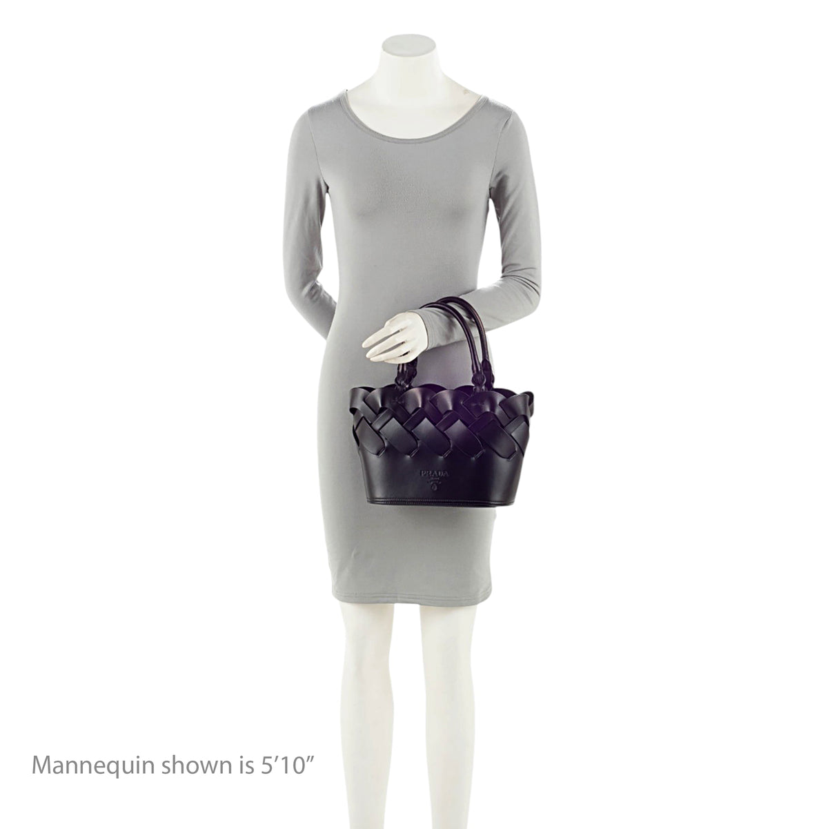 Prada Intreccio Vitello Tress Small Tote