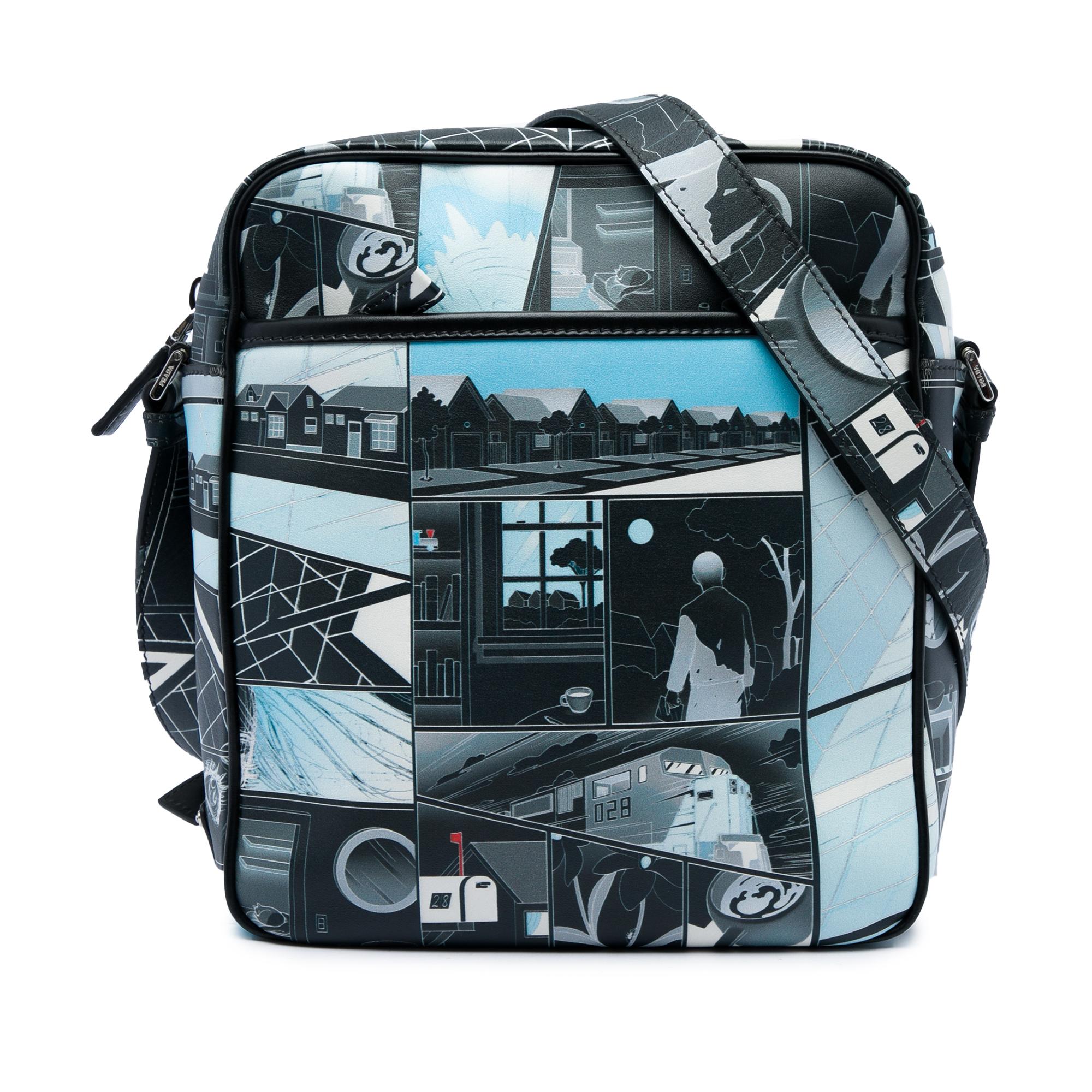 Prada James Jean Vitello Comic Print Messenger Bag