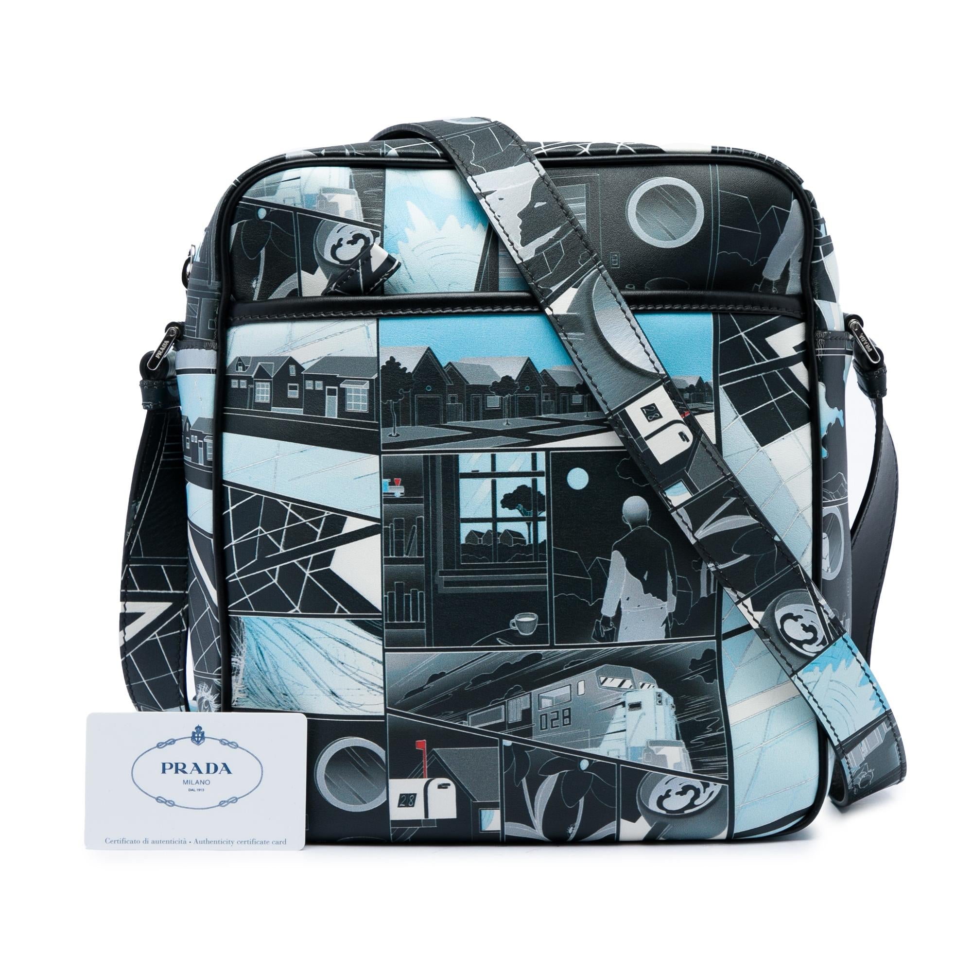 Prada James Jean Vitello Comic Print Messenger Bag
