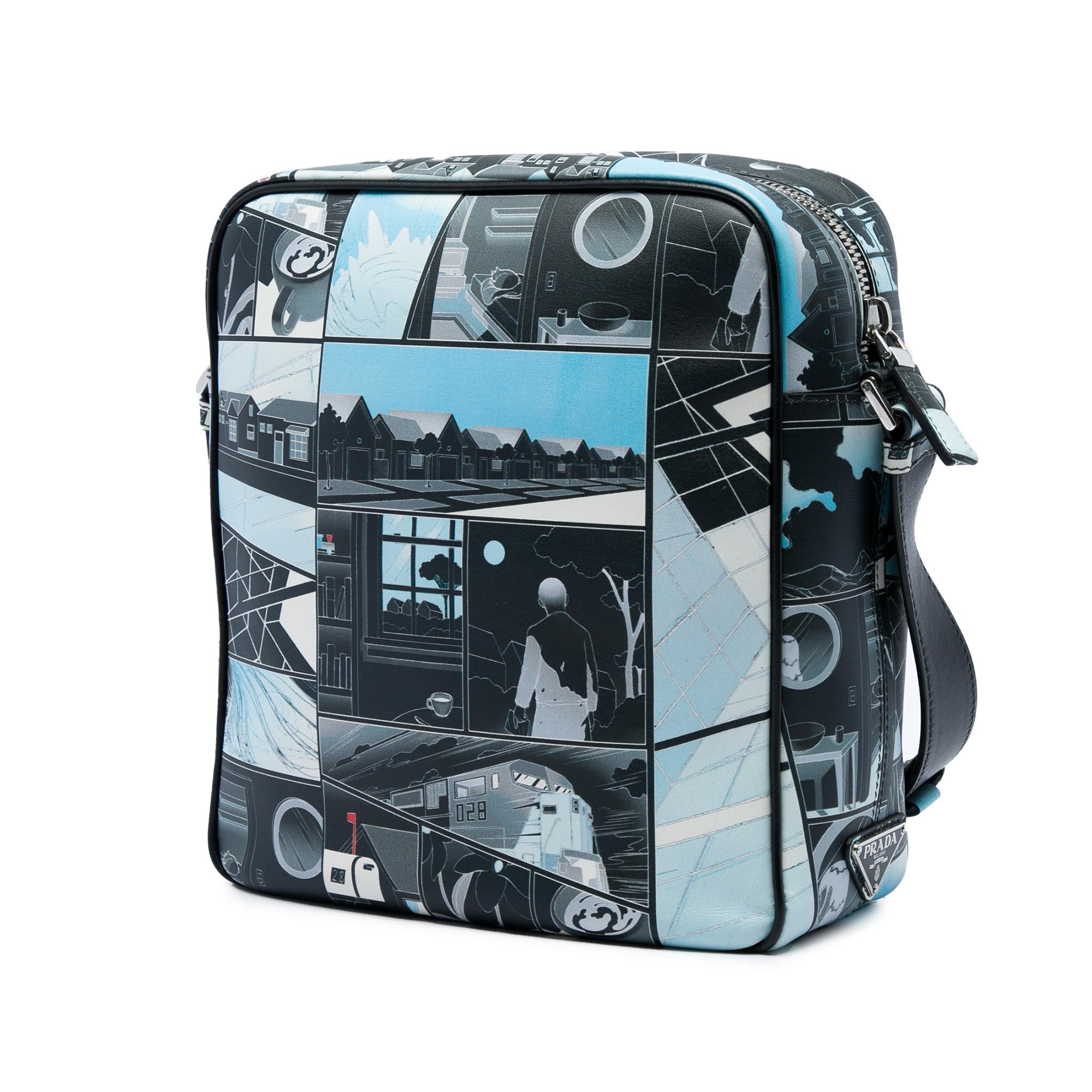 Prada James Jean Vitello Comic Print Messenger Bag