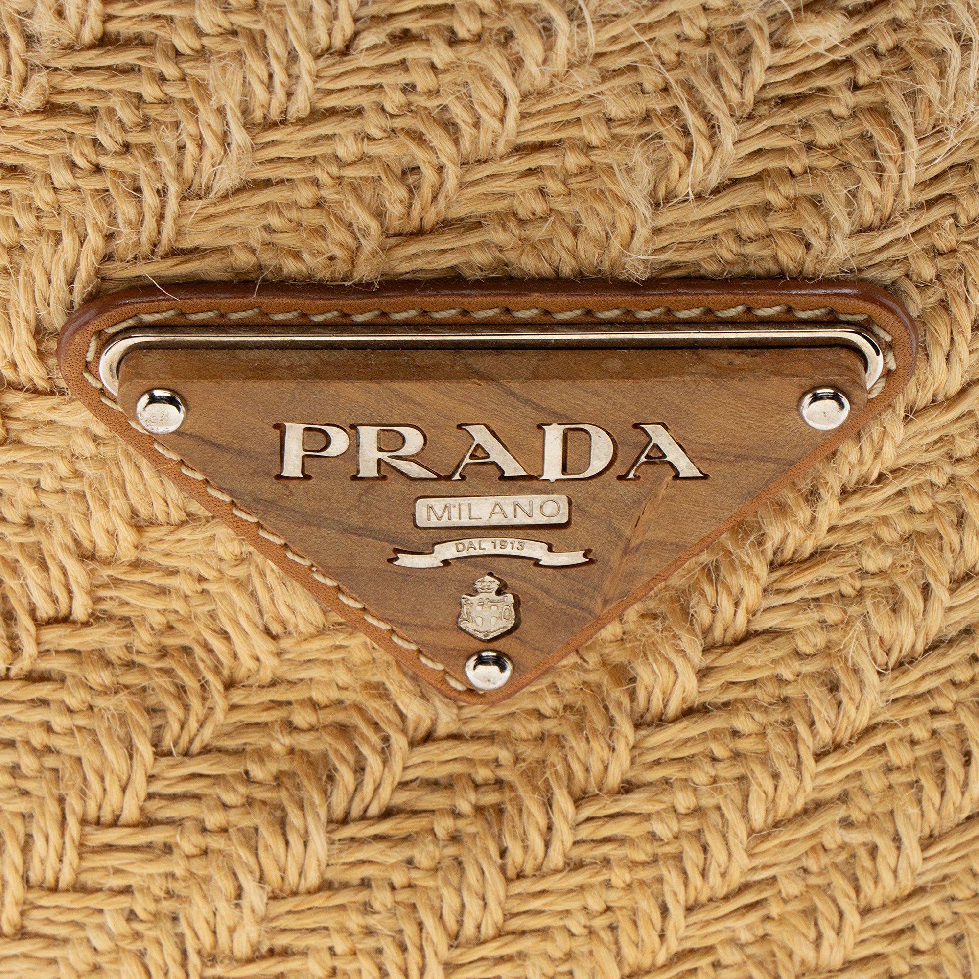 Prada Jute Metallic Python Hobo