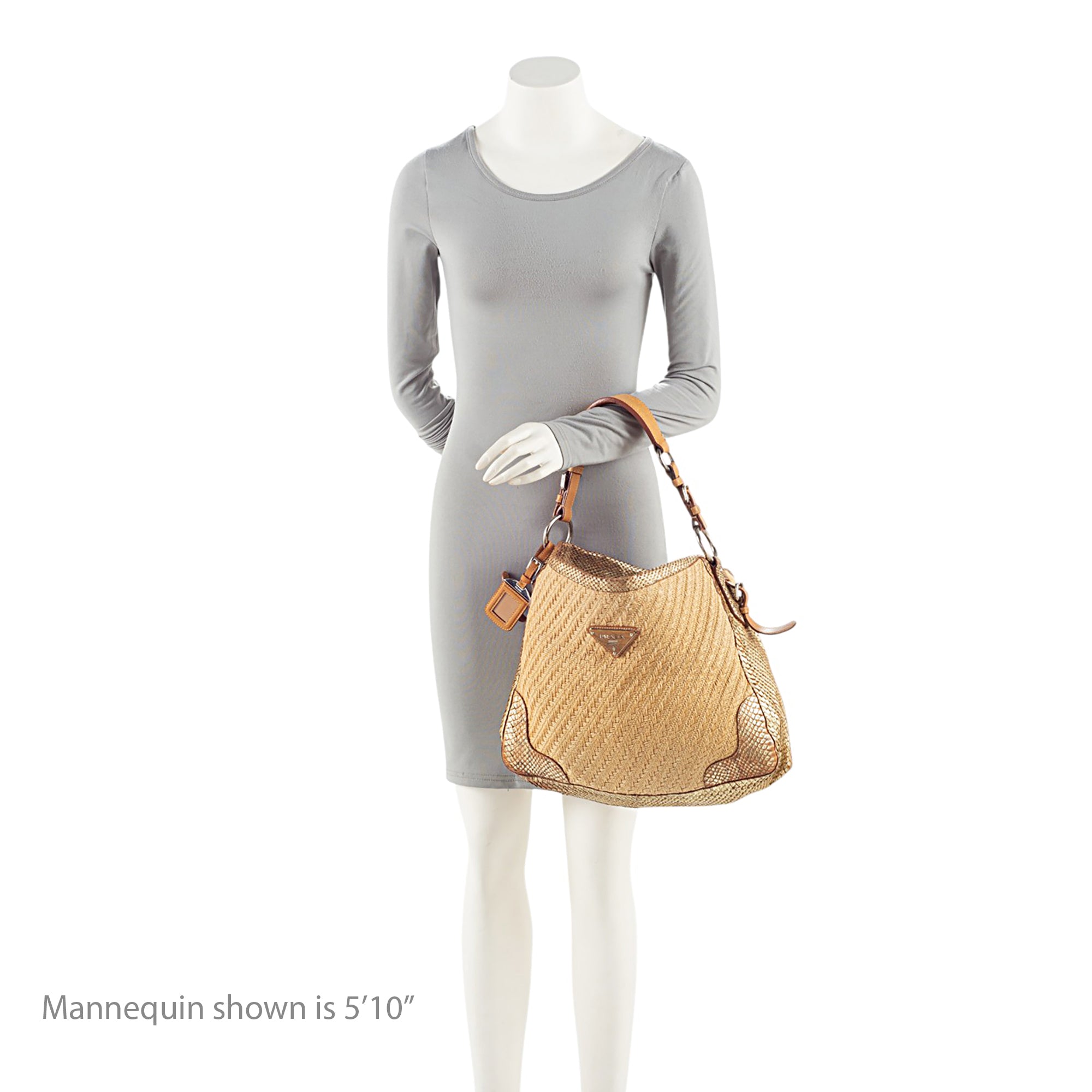 Prada Jute Metallic Python Hobo