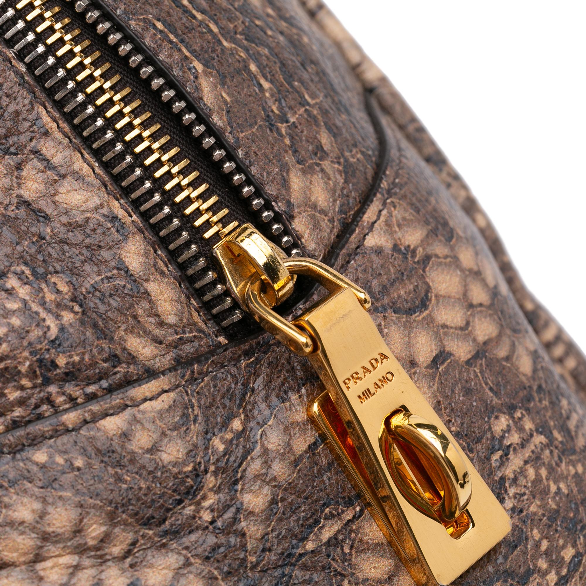 Prada Lace Print Bauletto Handbag (SHG-GwbtwK)