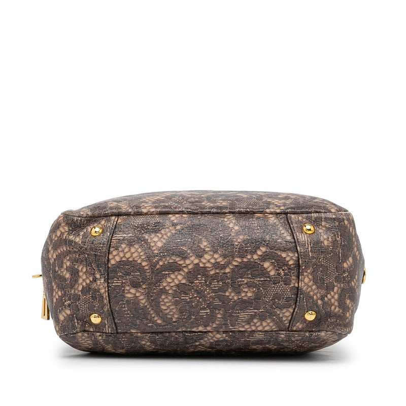 Prada Lace Print Bauletto Handbag (SHG-GwbtwK) – LuxeDH