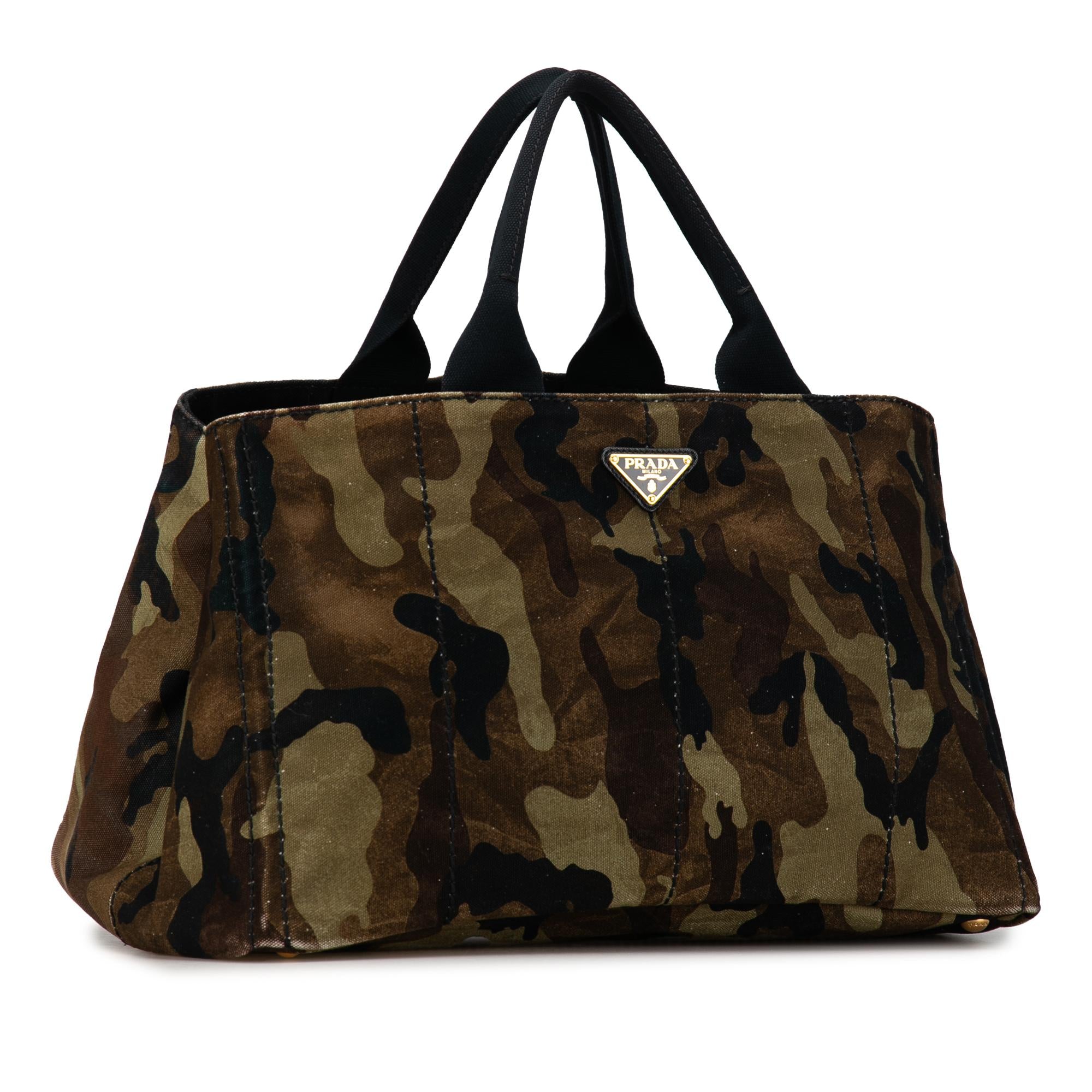 Prada Large Camouflage Stampata Canapa Tote (SHG-BOAIpk)