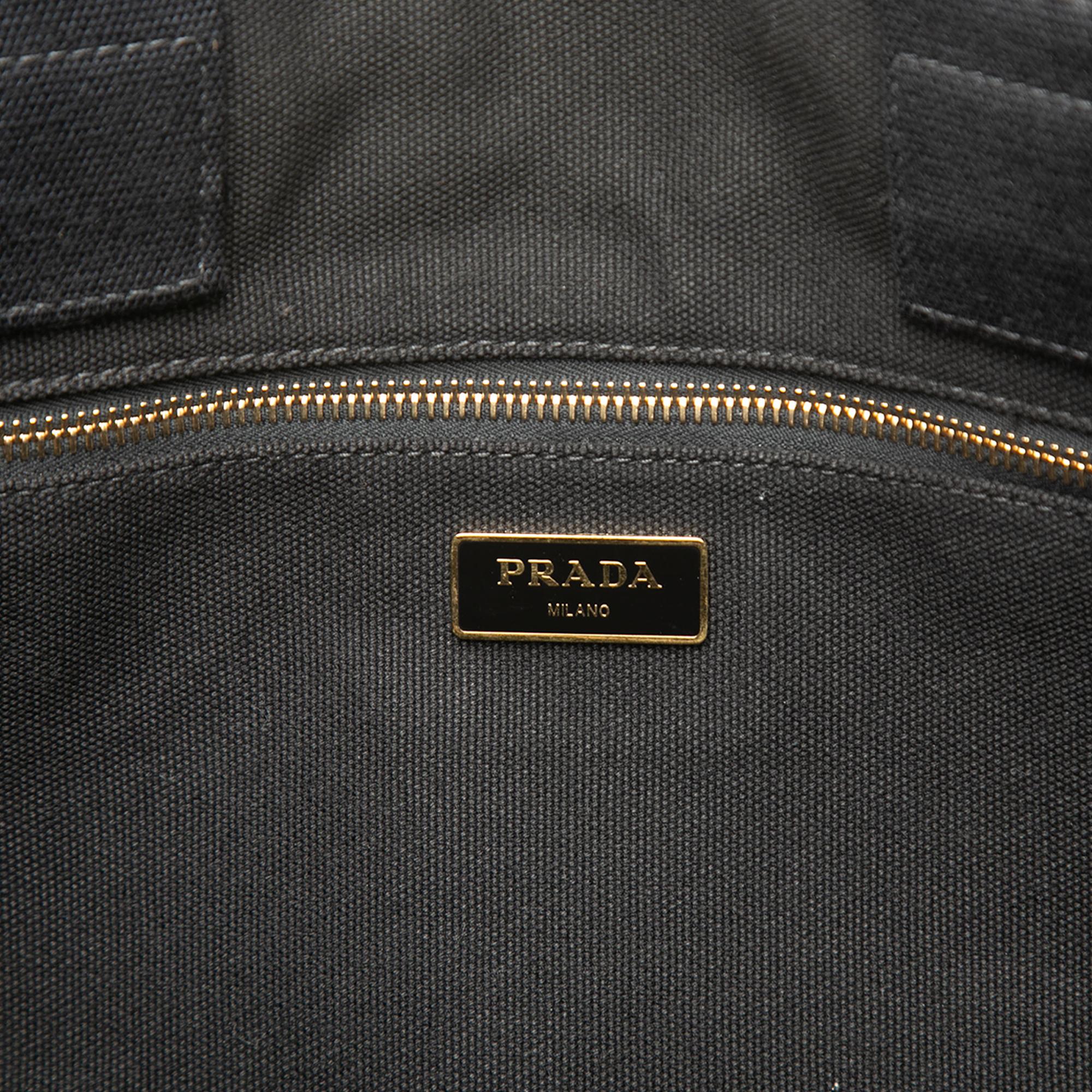 Prada Large Canvas Canapa Logo Satchel