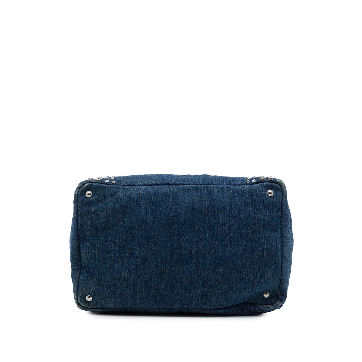Prada Large Denim Canapa Bijoux Satchel