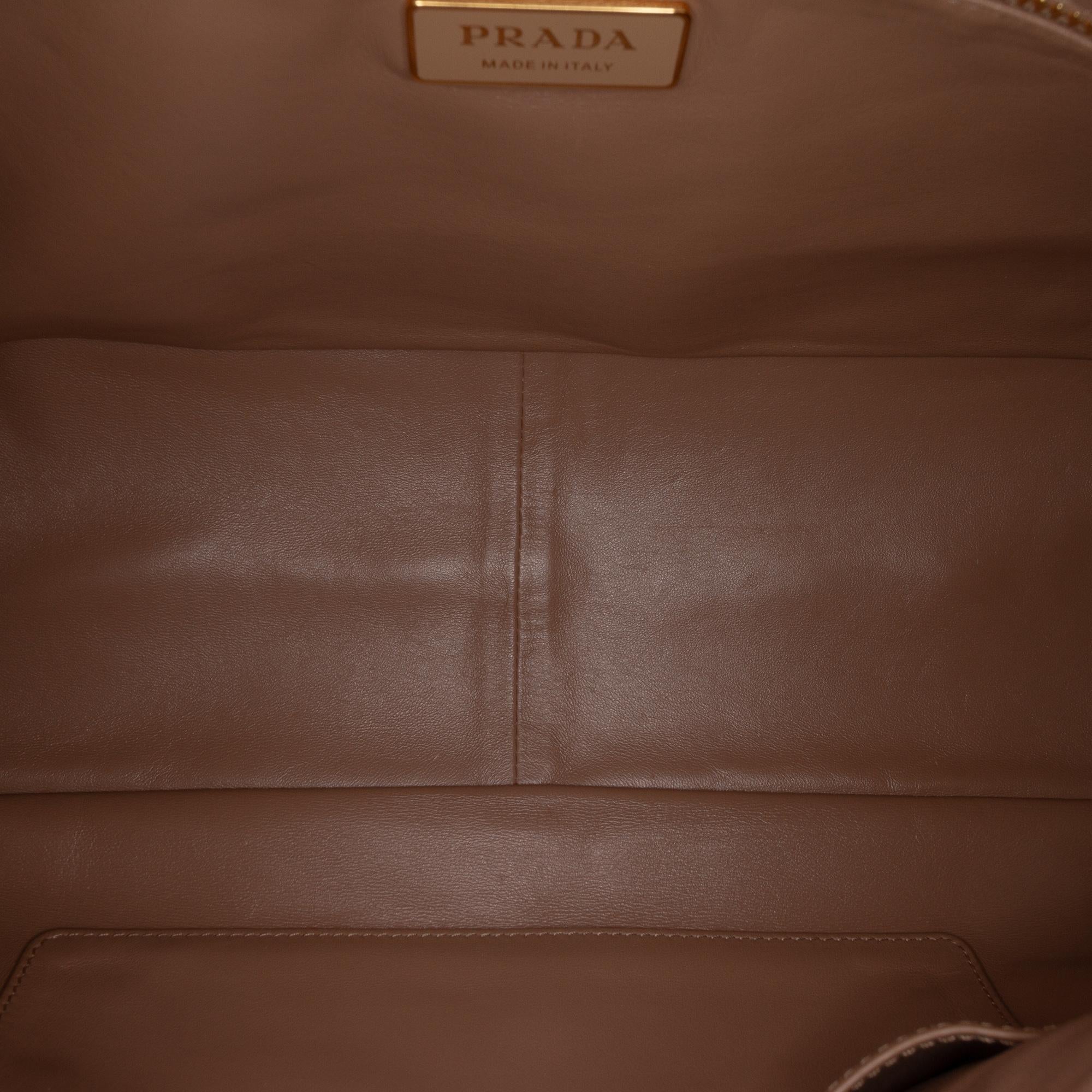 Prada Large Leather Aimee Shoulder Bag
