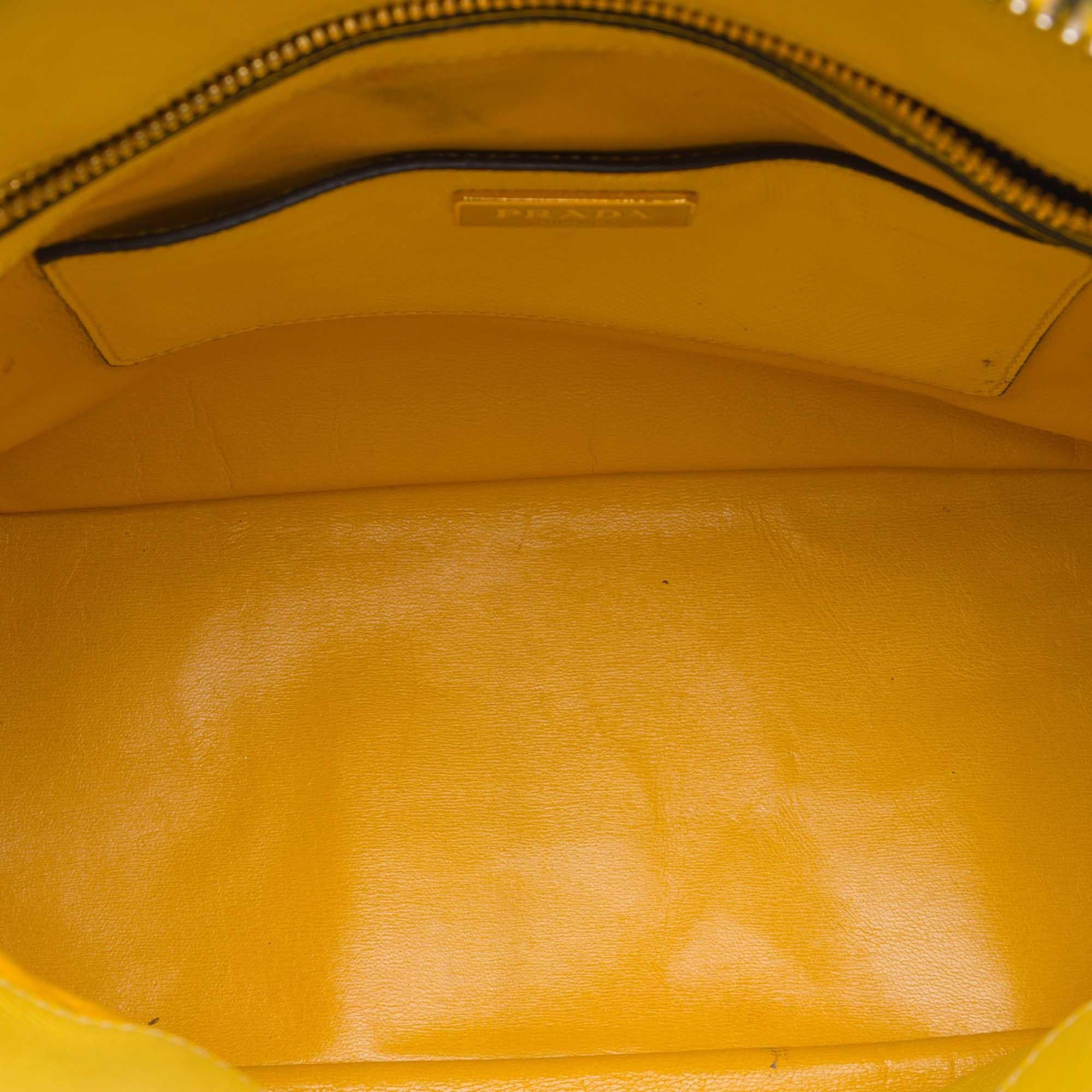 Prada Large Saffiano Cuir Dome Satchel