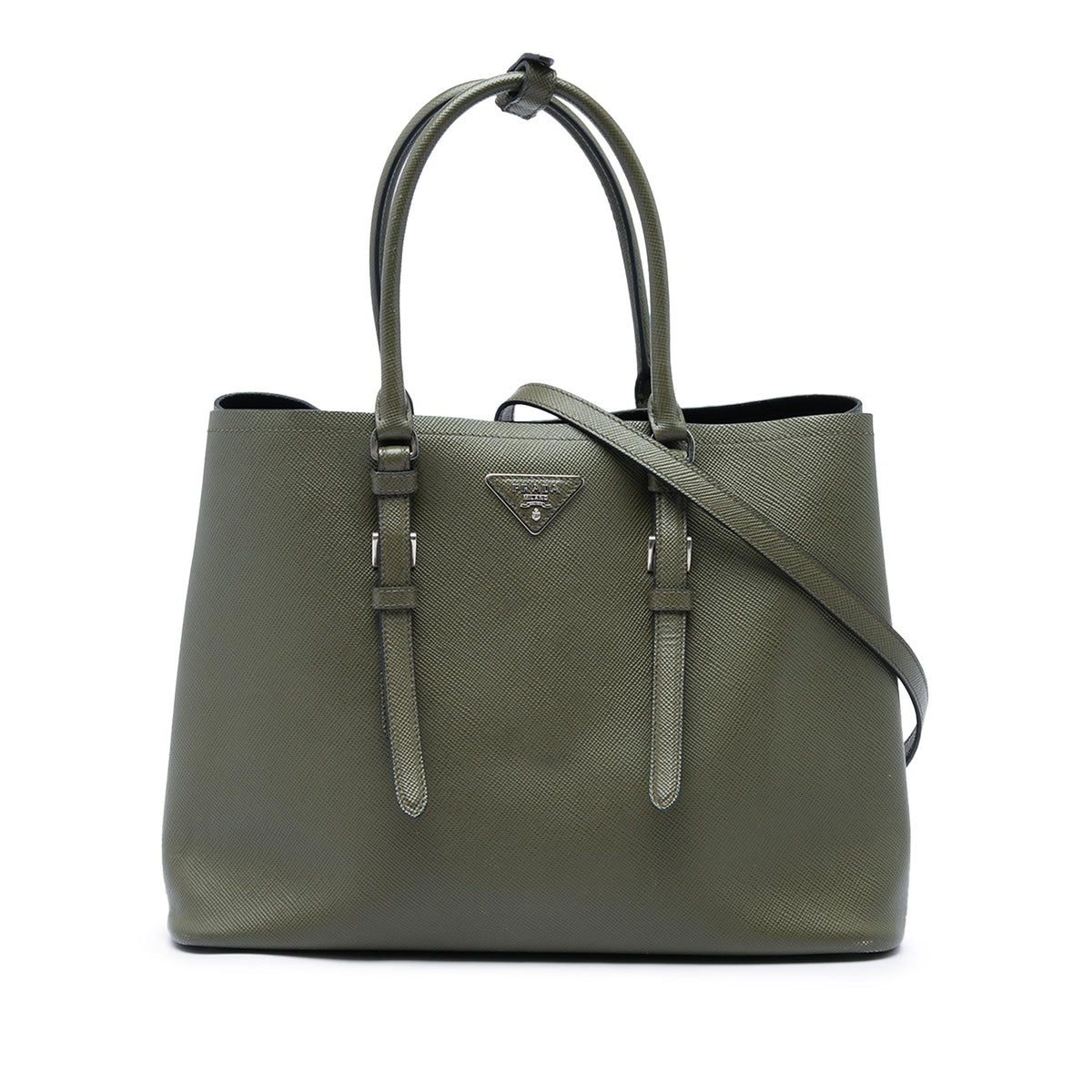 Prada Large Saffiano Cuir Double Handle Satchel