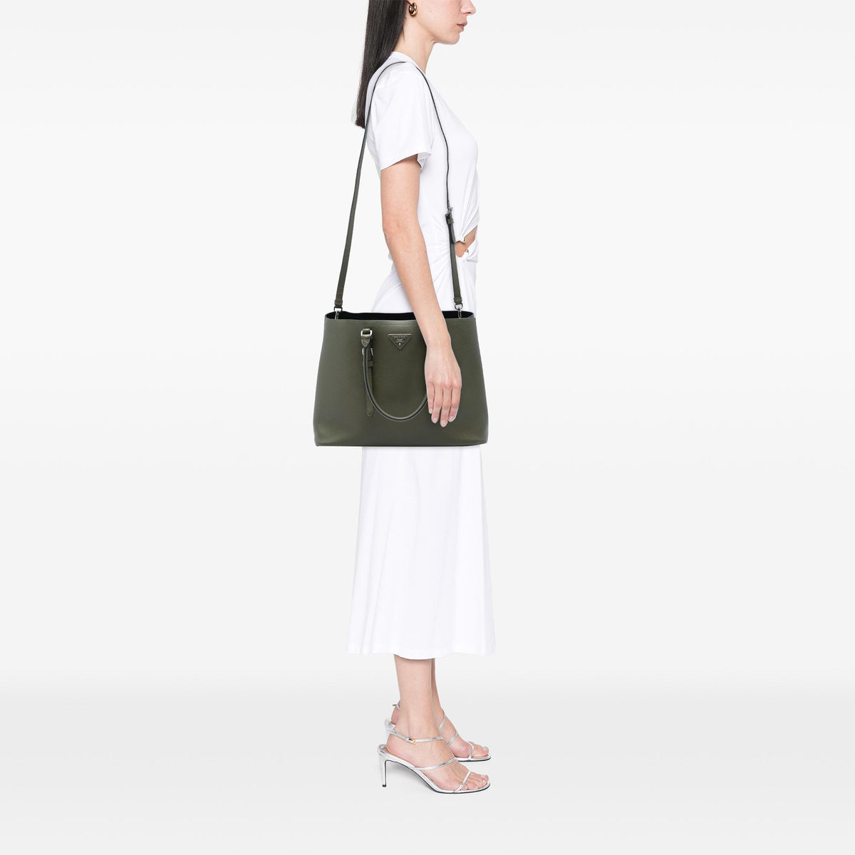 Prada Large Saffiano Cuir Double Handle Satchel