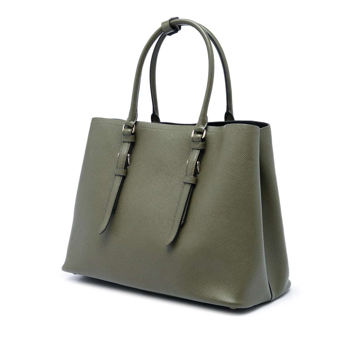 Prada Large Saffiano Cuir Double Handle Satchel