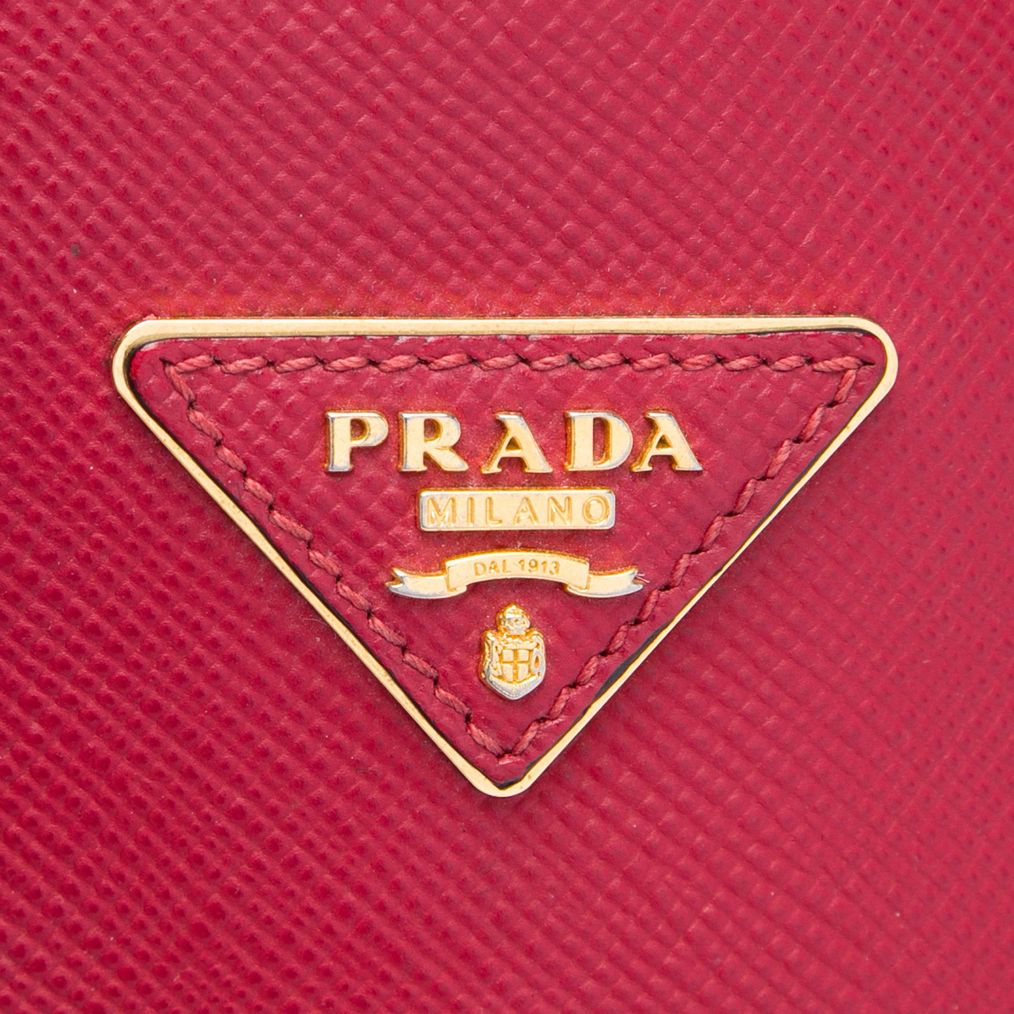 Prada Large Saffiano Cuir Double Satchel
