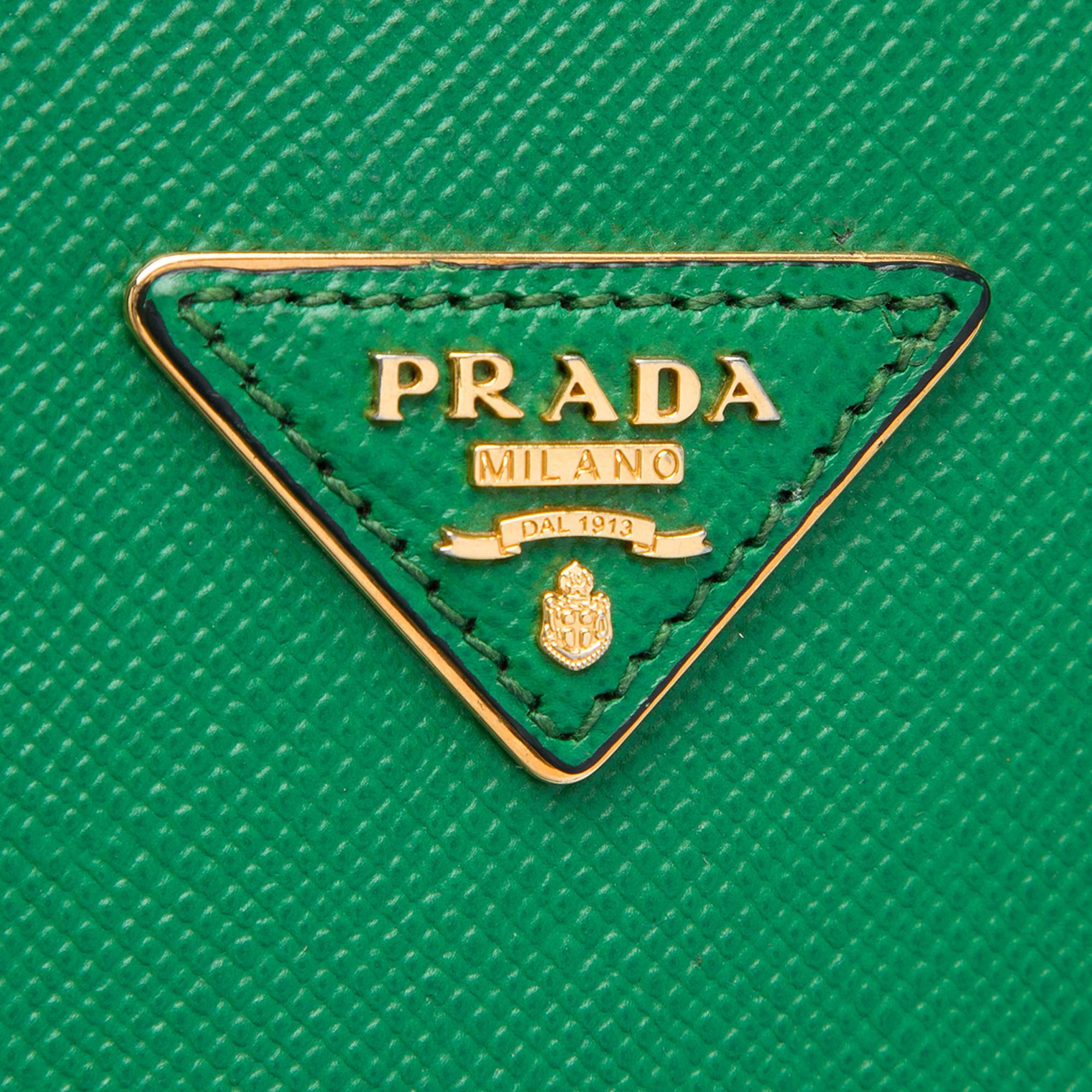 Prada Large Saffiano Cuir Double Satchel