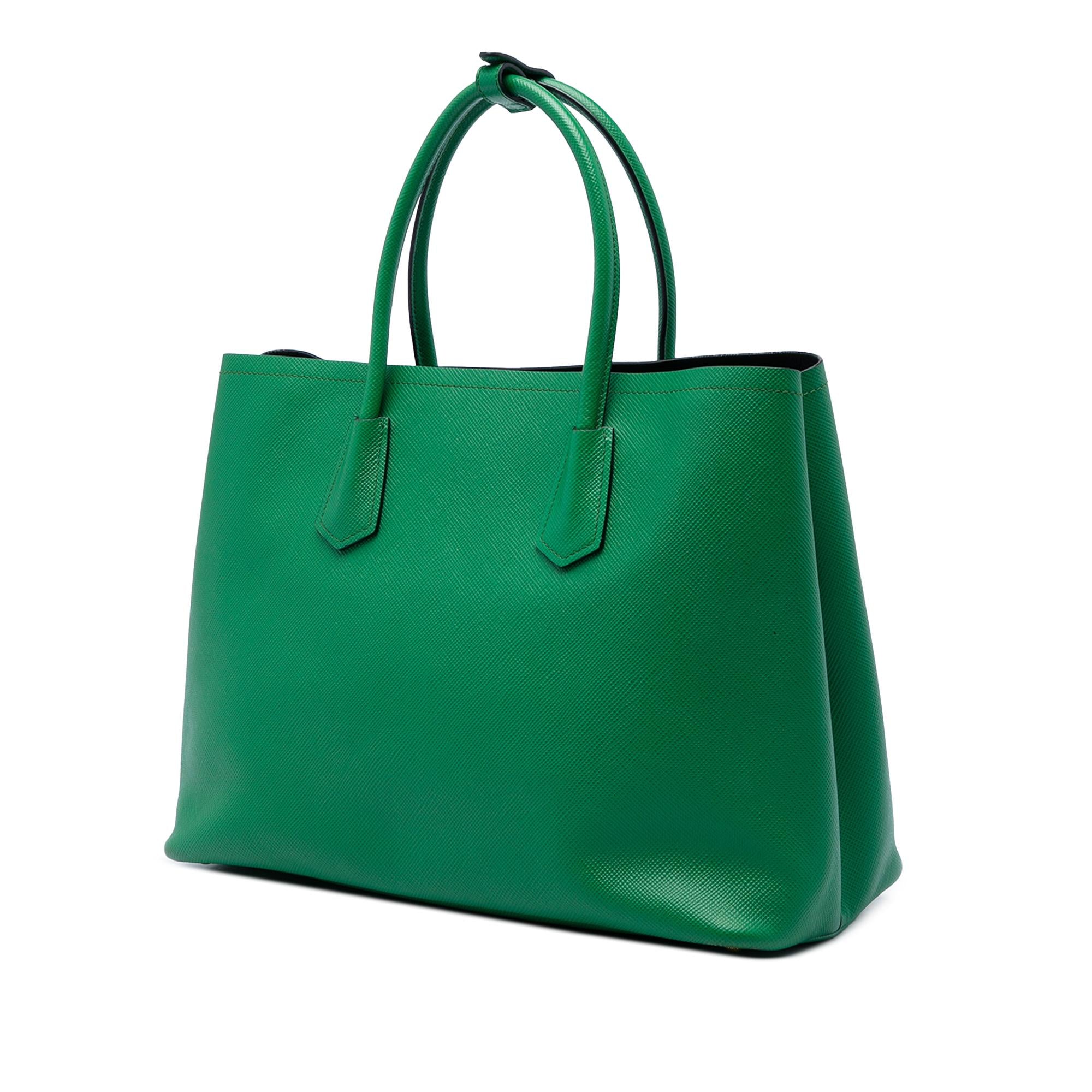 Prada Large Saffiano Cuir Double Satchel
