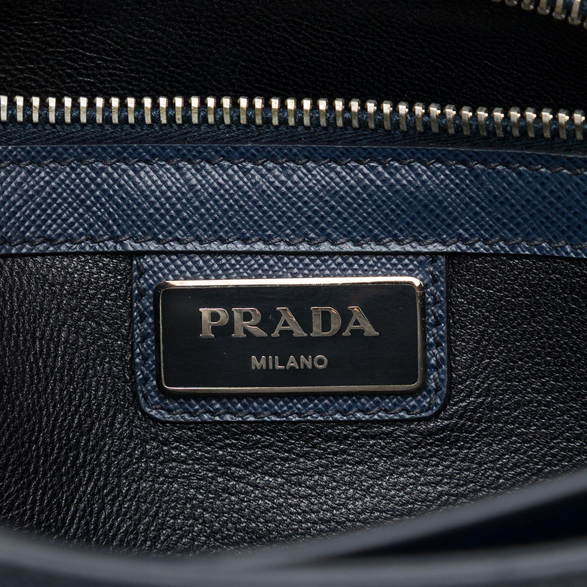 Prada Large Saffiano Lux Envelope Pushlock Clutch