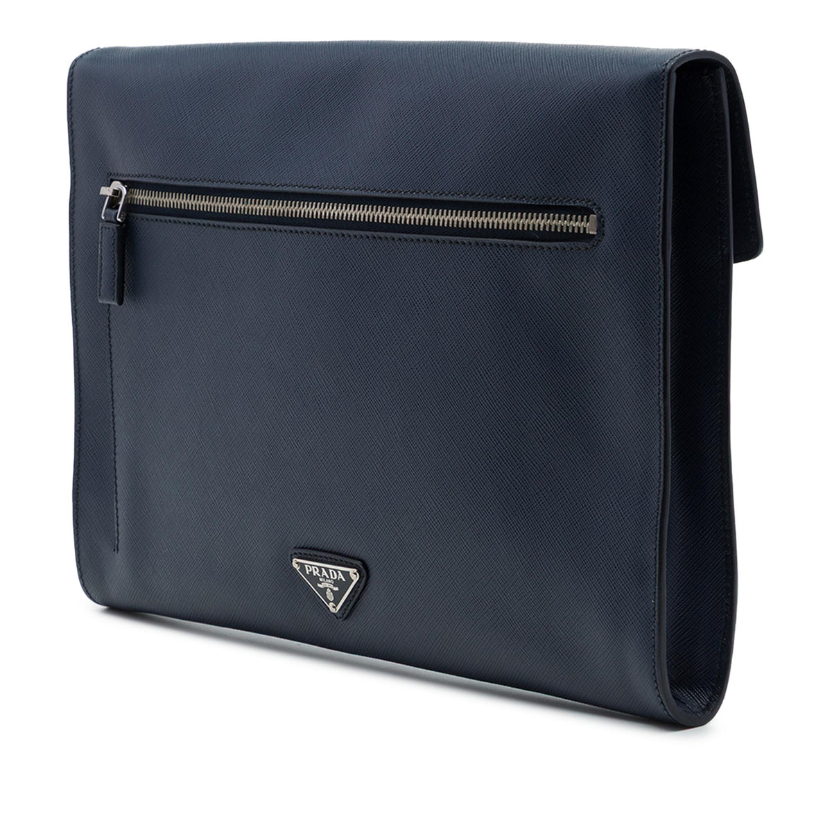 Prada Large Saffiano Lux Envelope Pushlock Clutch