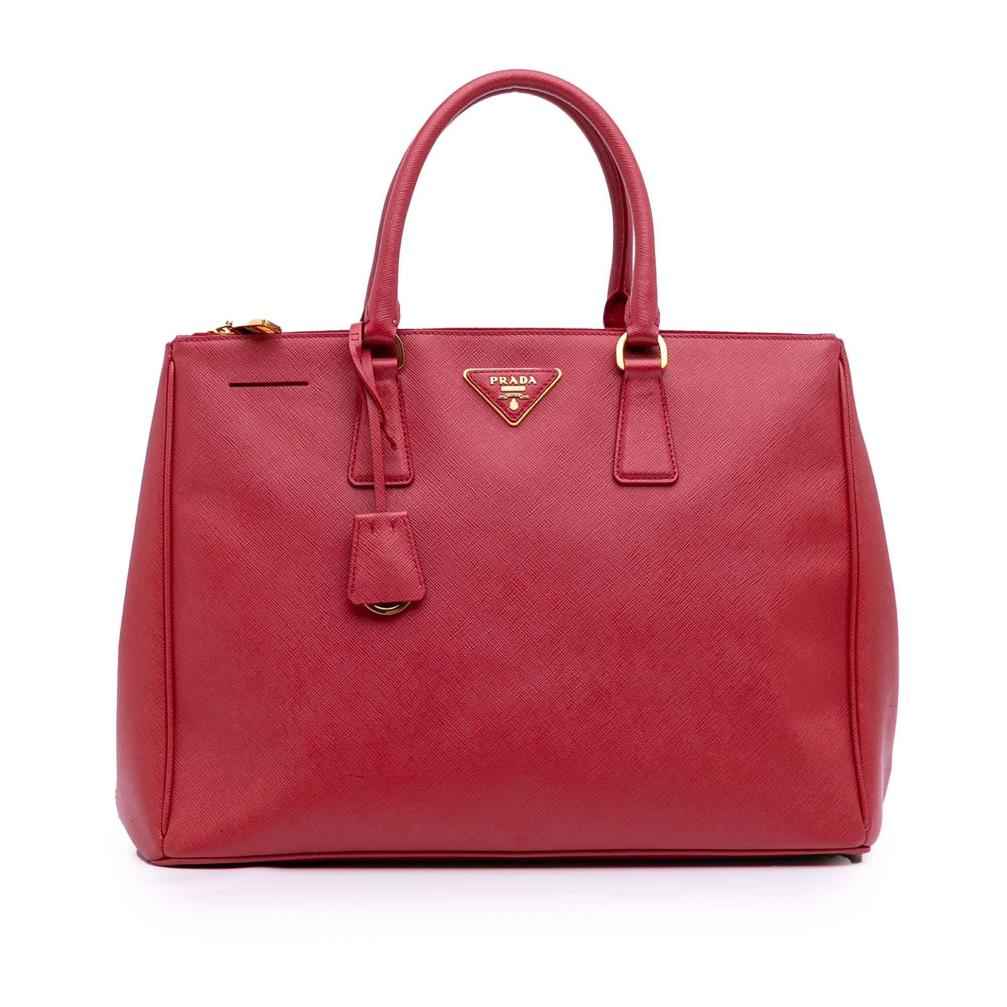 Prada Large Saffiano Lux Galleria Double Zip Satchel