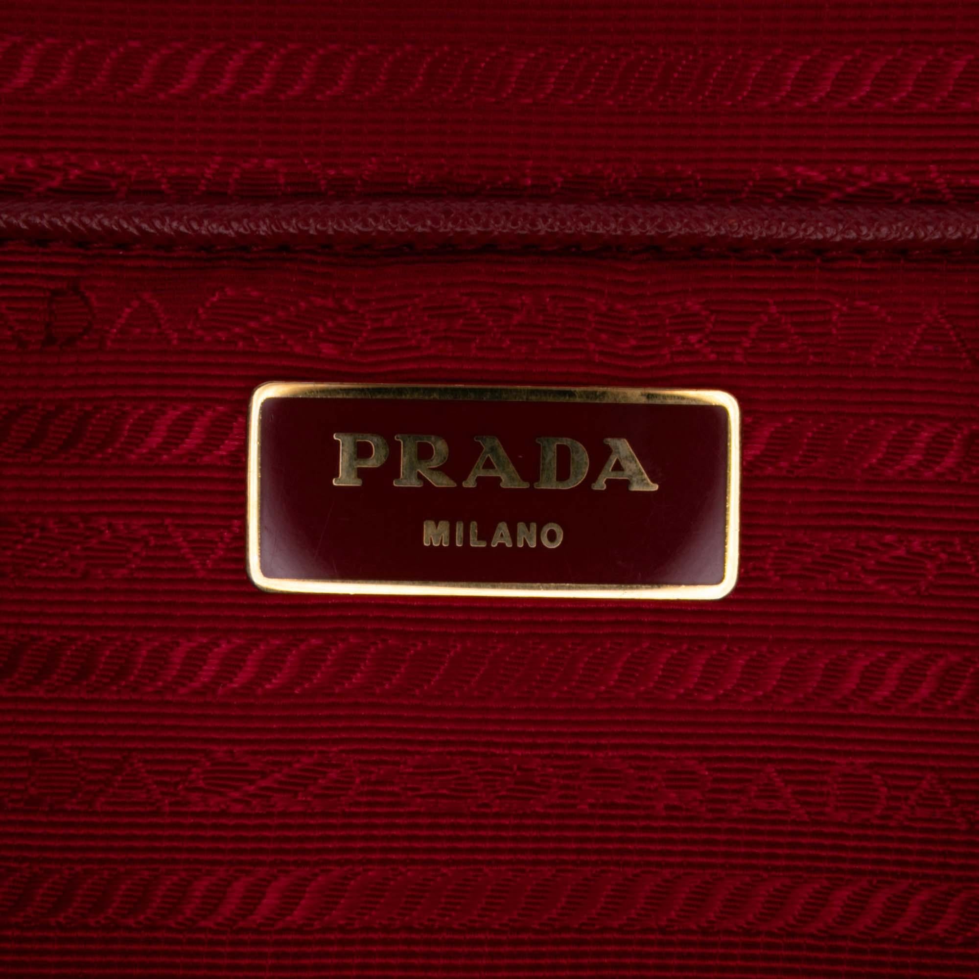 Prada Large Saffiano Lux Galleria Double Zip Satchel