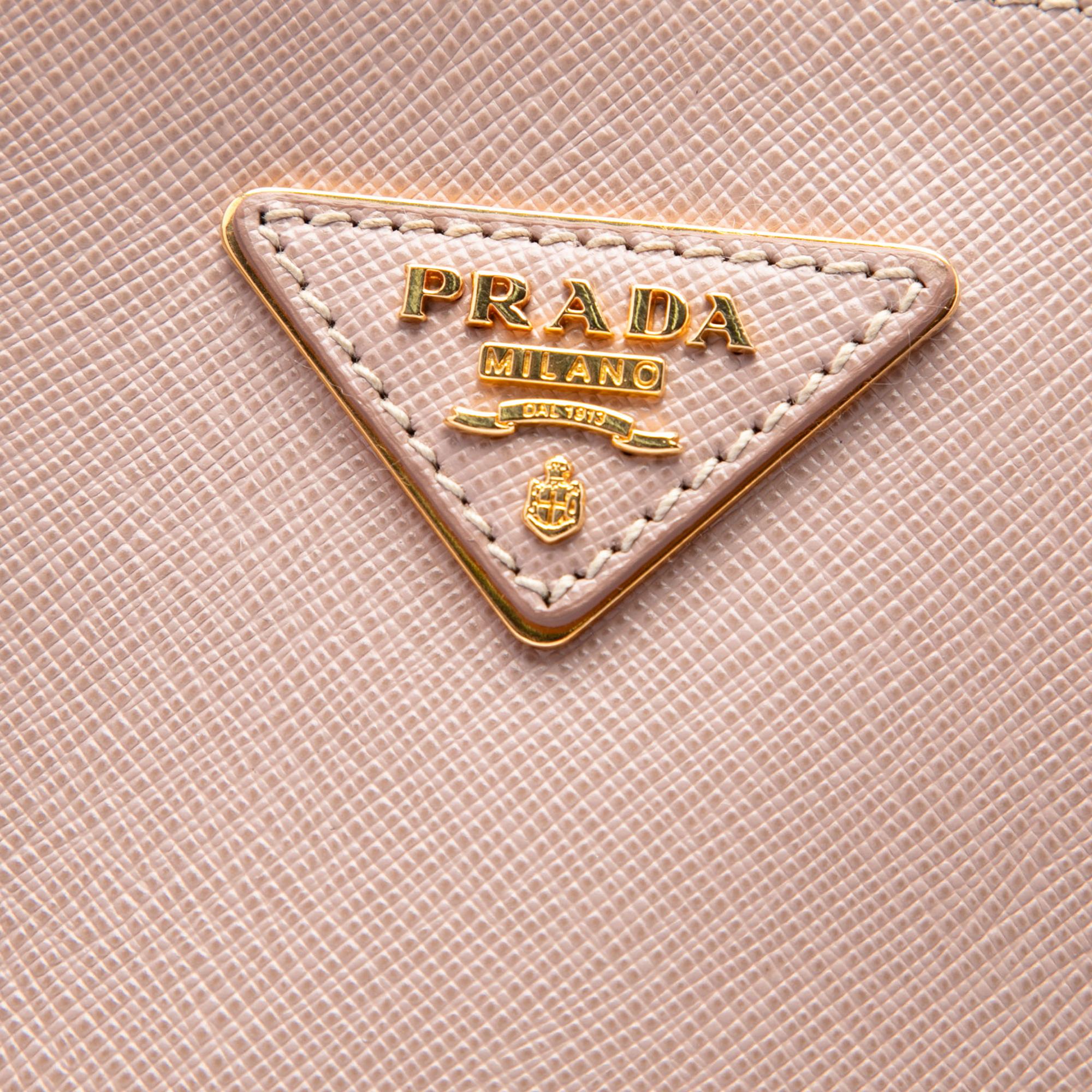 Prada Large Saffiano Lux Galleria Double Zip Satchel