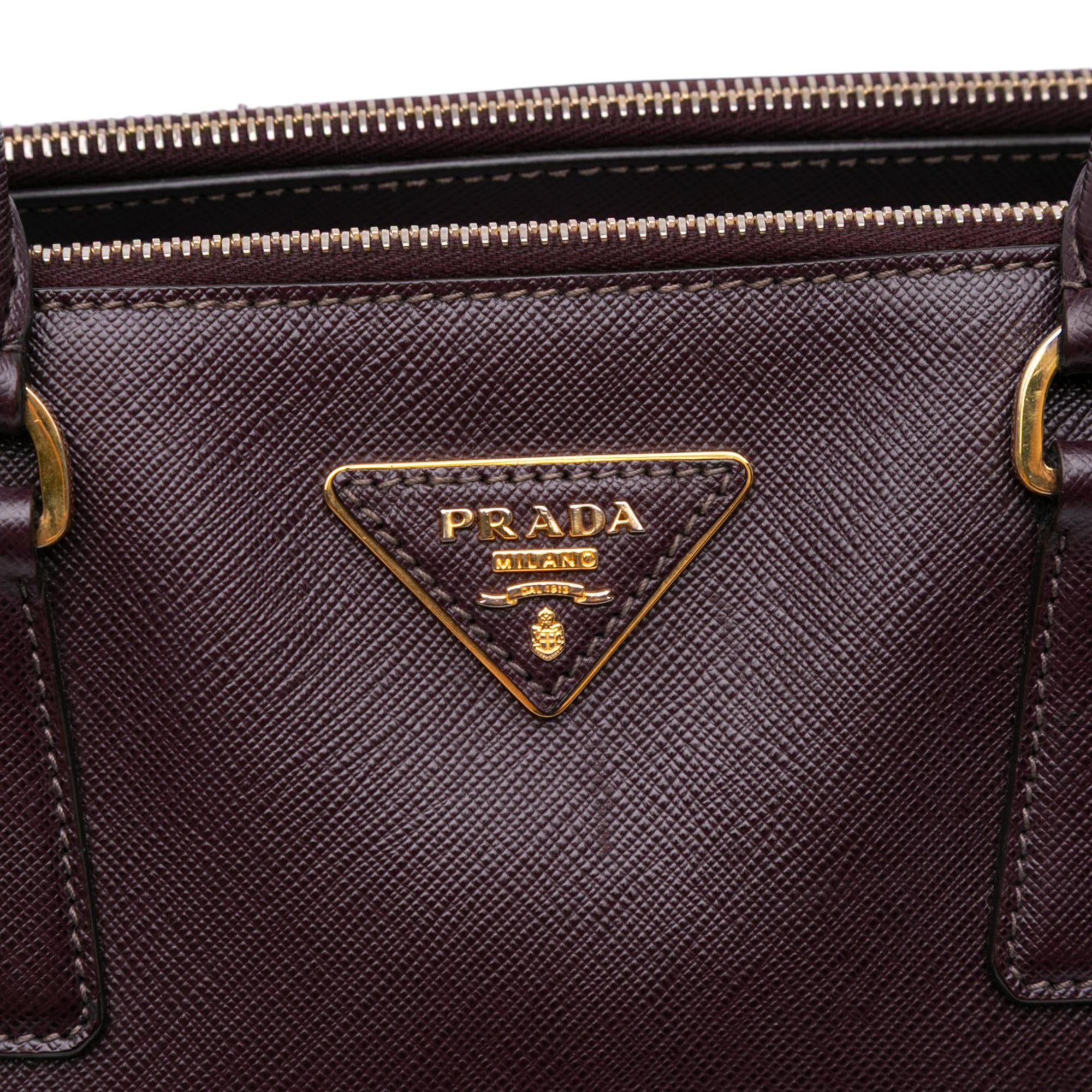 Prada Large Saffiano Lux Galleria Double Zip Tote