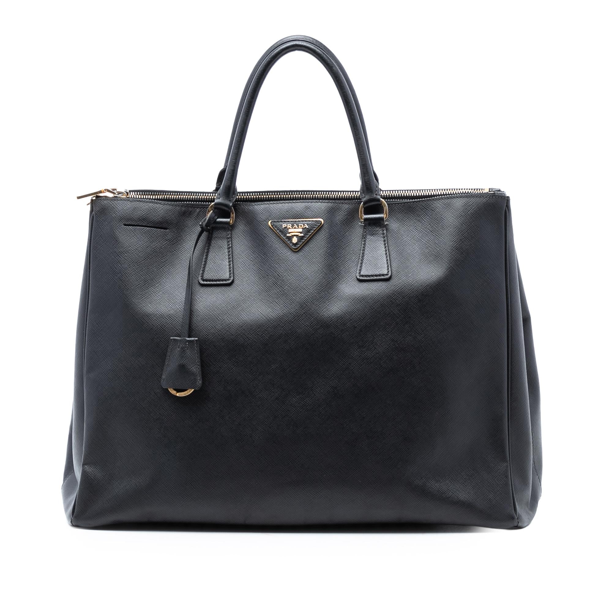 Prada Large Saffiano Lux Galleria Double Zip Tote